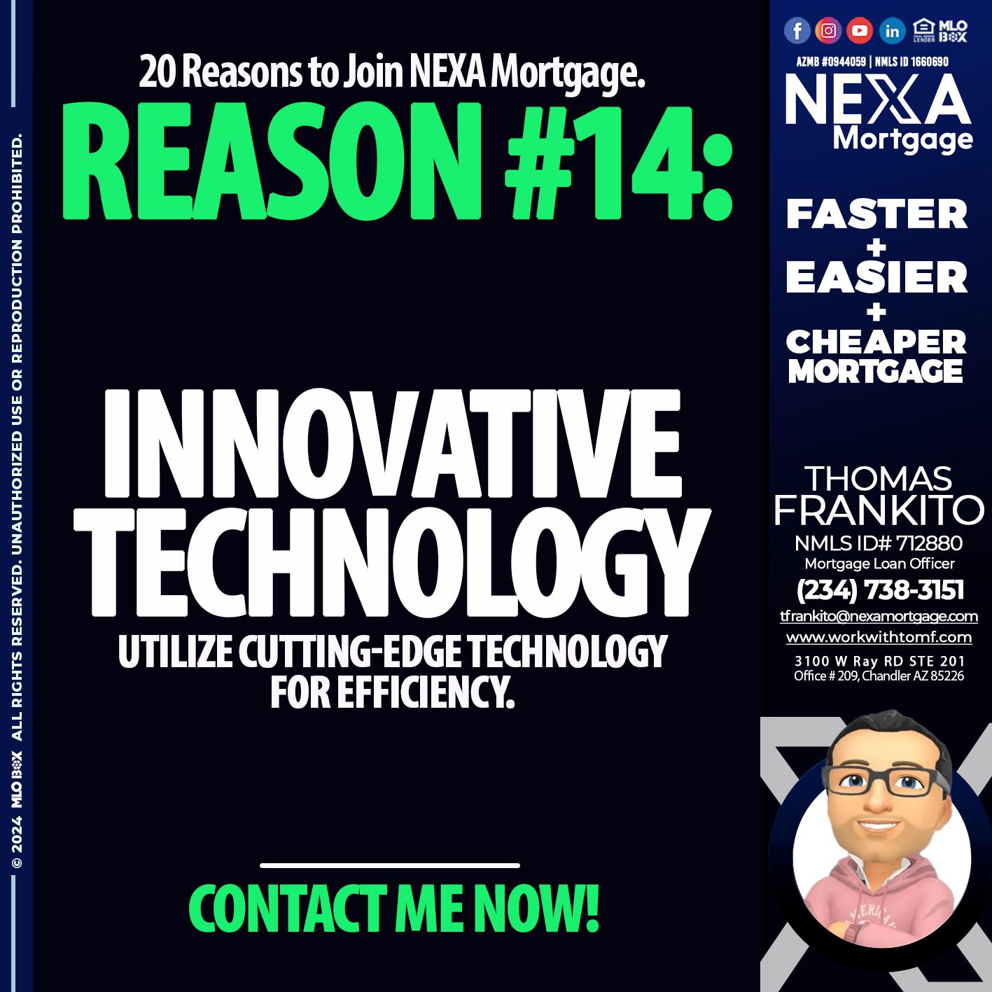 REASON 14 - Thomas Frankito -Mortgage Loan Officer