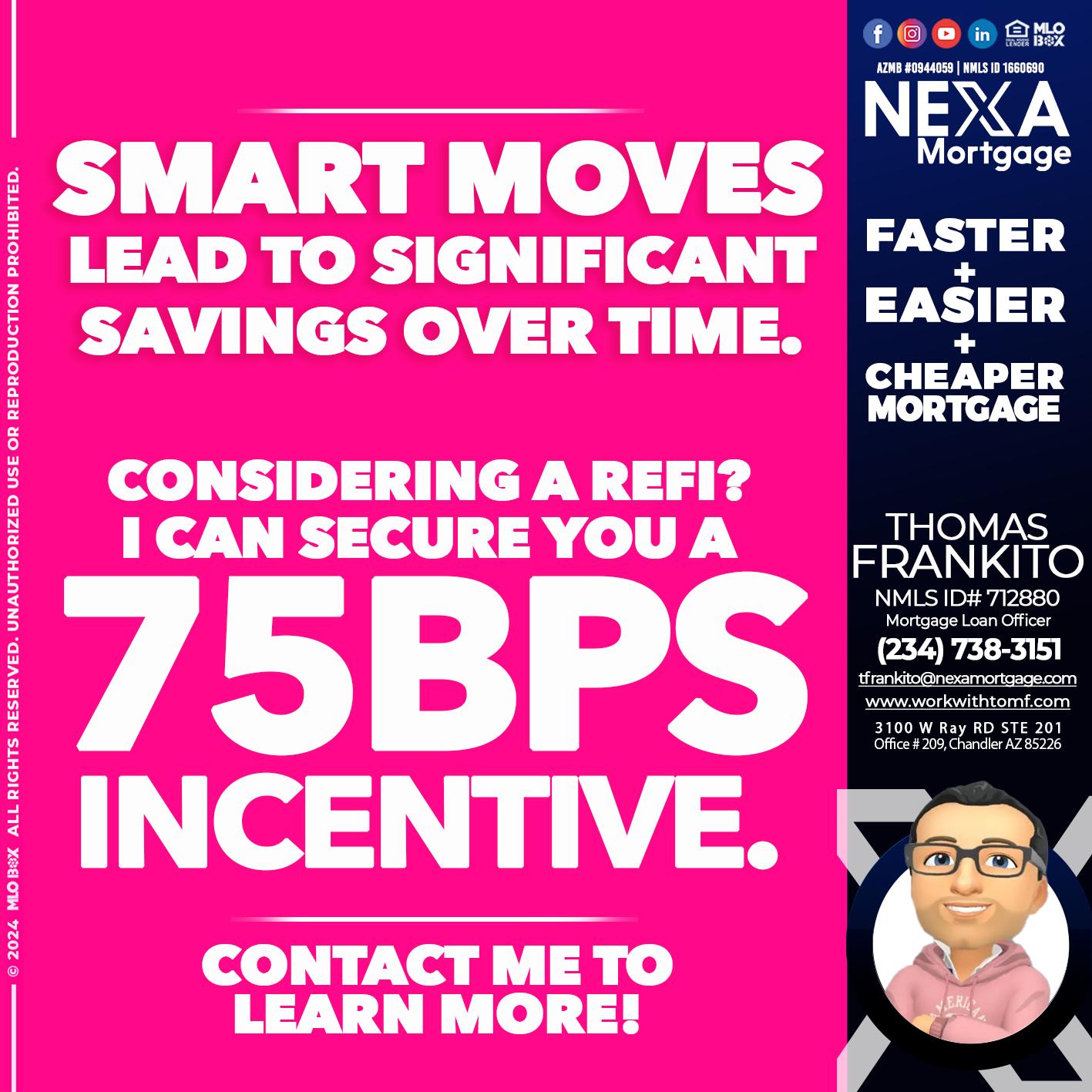 75 BPS - Thomas Frankito -Mortgage Loan Officer