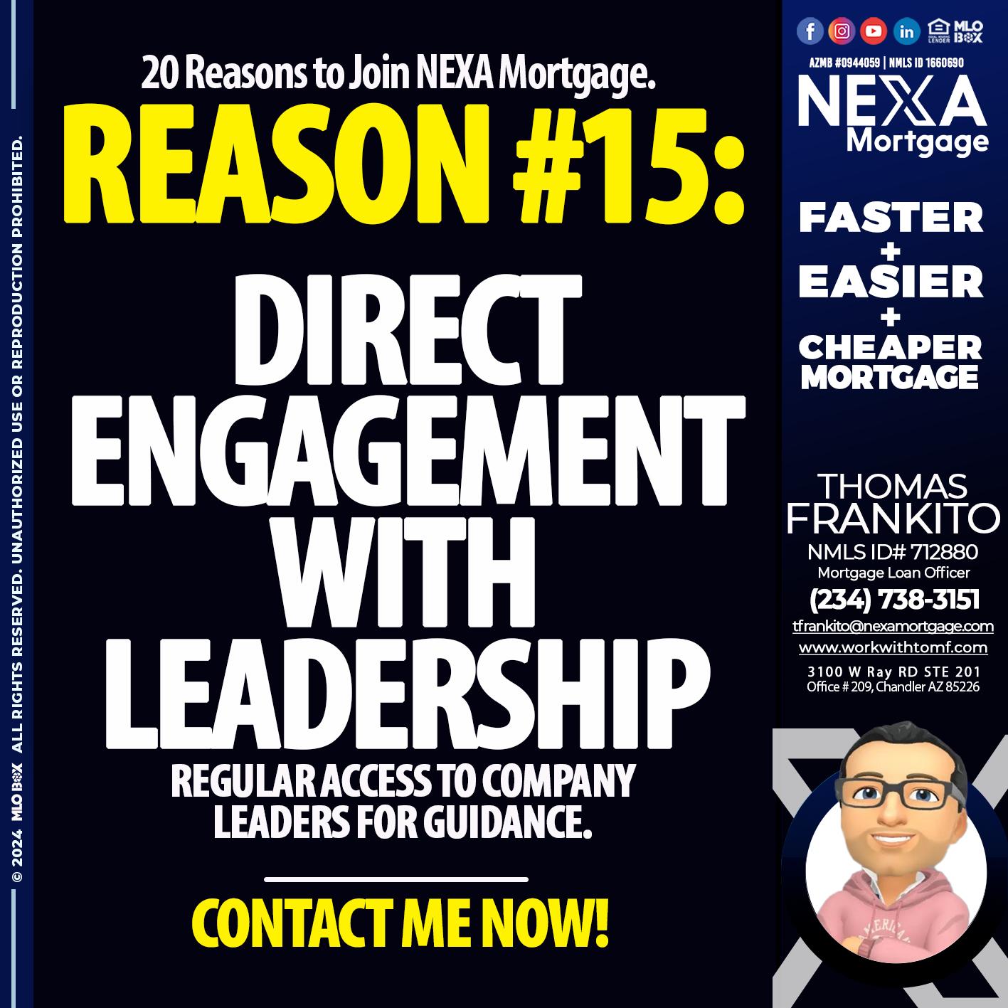 REASON 15 - Thomas Frankito -Mortgage Loan Officer