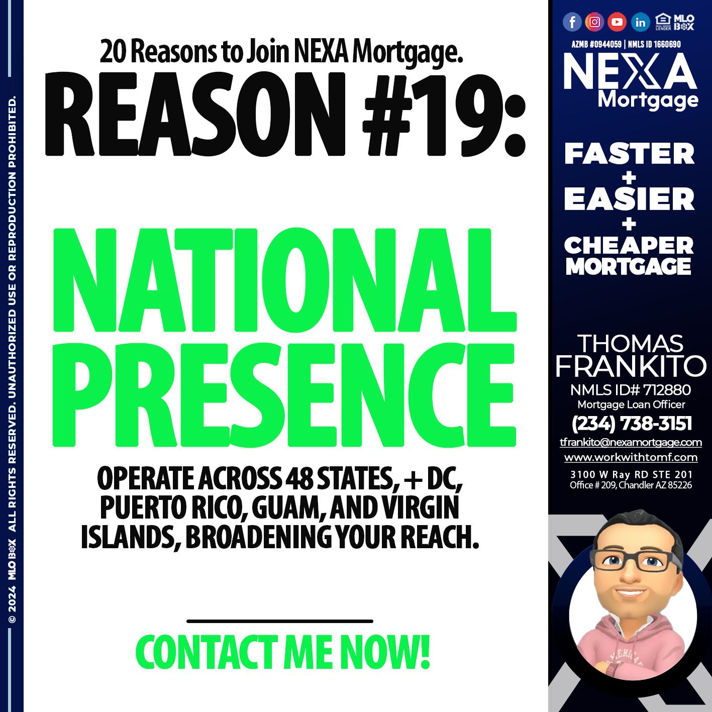 REASON 19 - Thomas Frankito -Mortgage Loan Officer