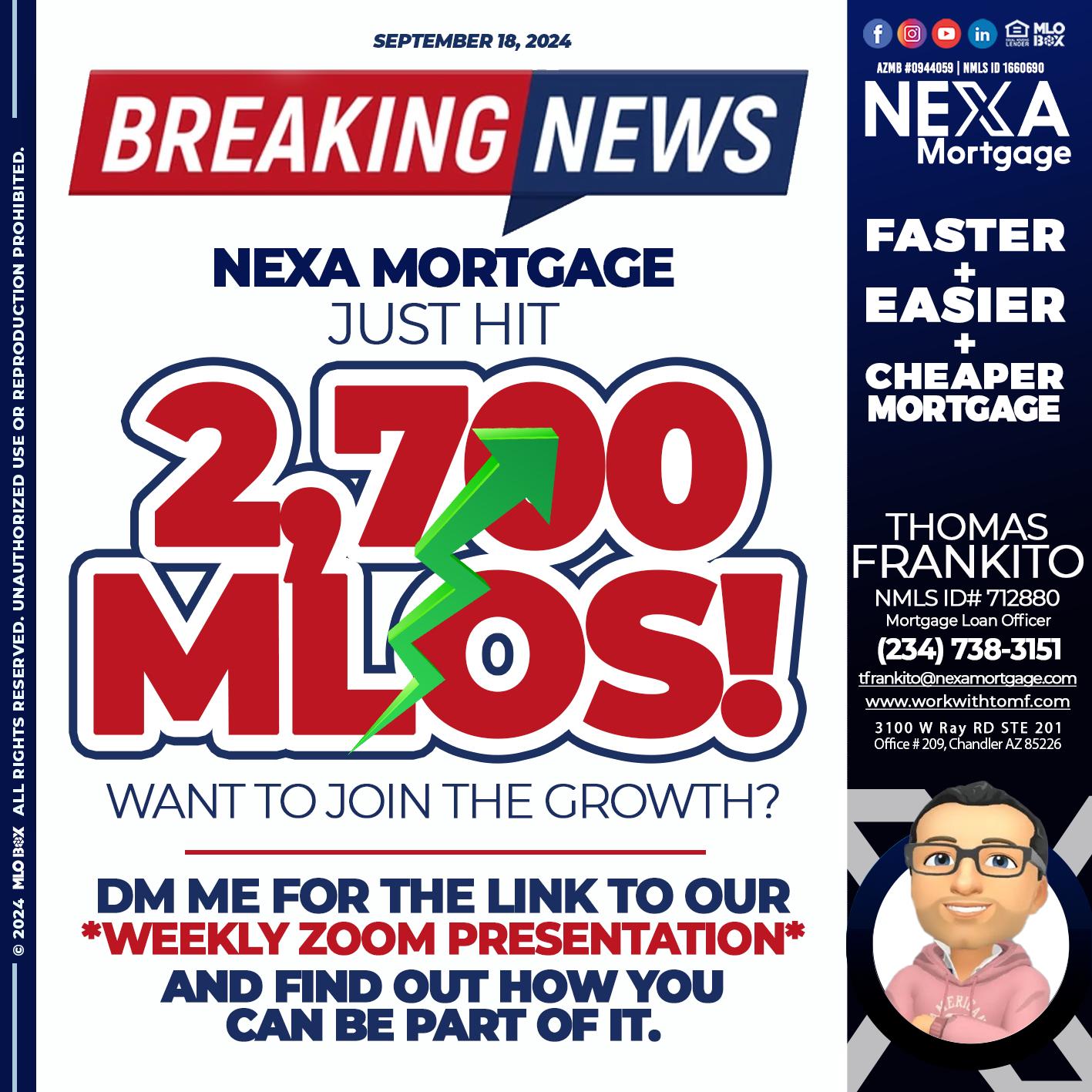 2700 - Thomas Frankito -Mortgage Loan Officer