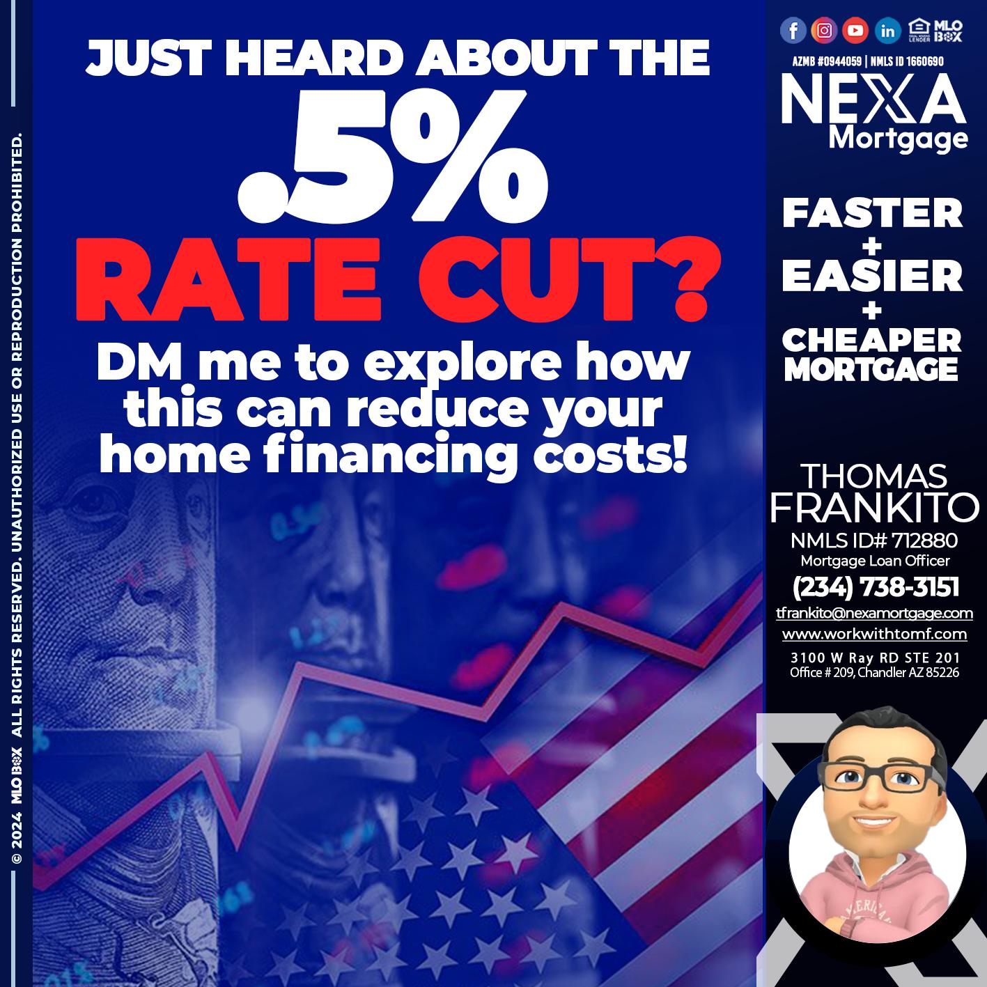 .5% - Thomas Frankito -Mortgage Loan Officer