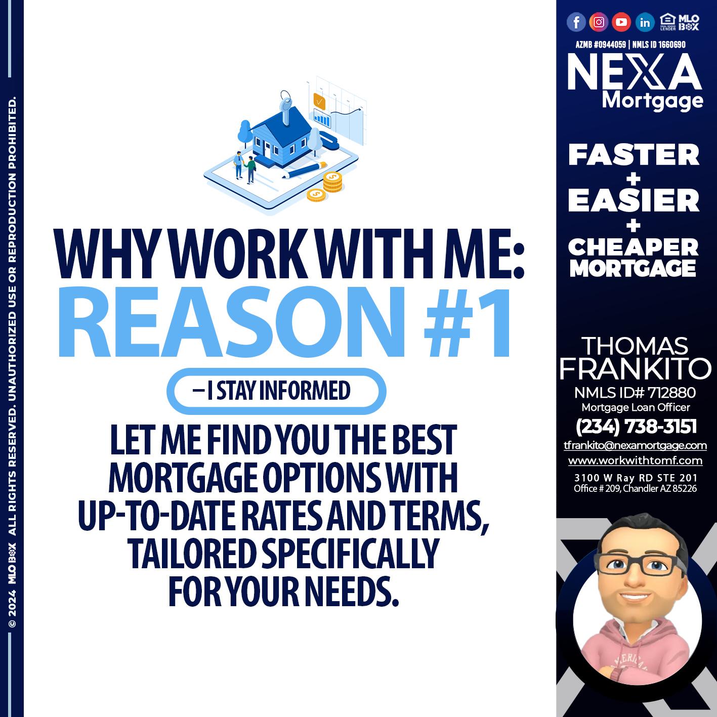REASON 1 - Thomas Frankito -Mortgage Loan Officer