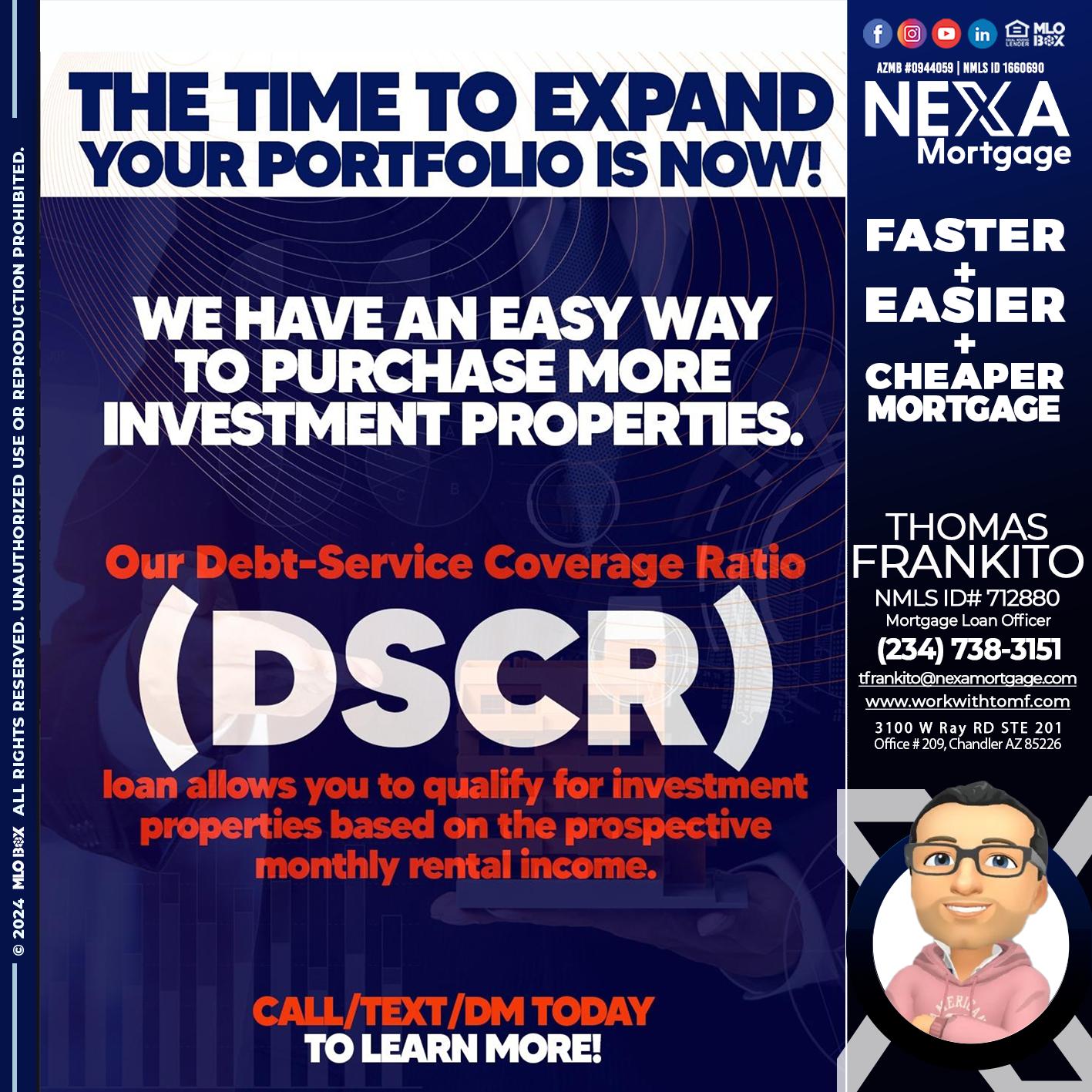DSCR - Thomas Frankito -Mortgage Loan Officer