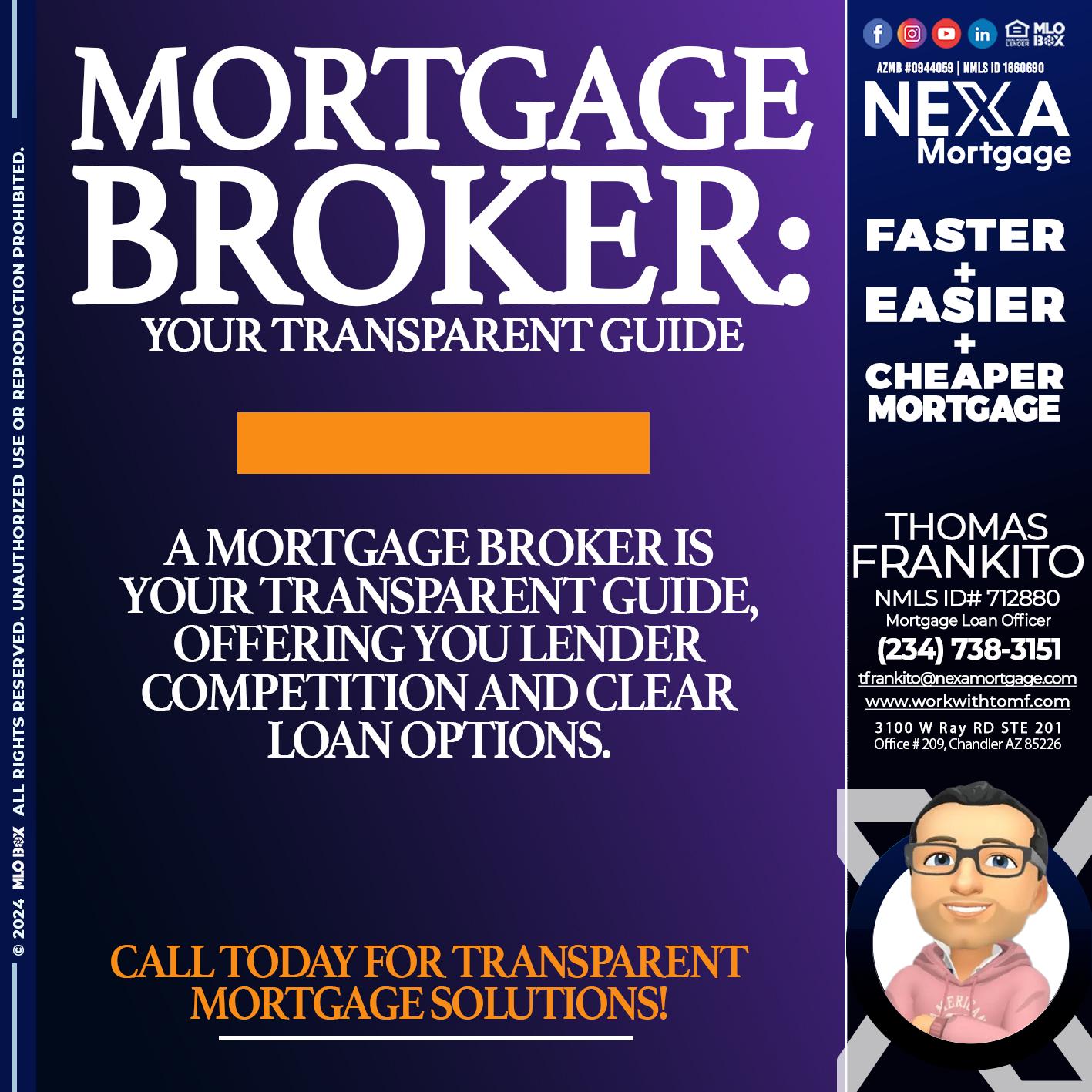 MORTGAGE BROKER GUIDE - Thomas Frankito -Mortgage Loan Officer