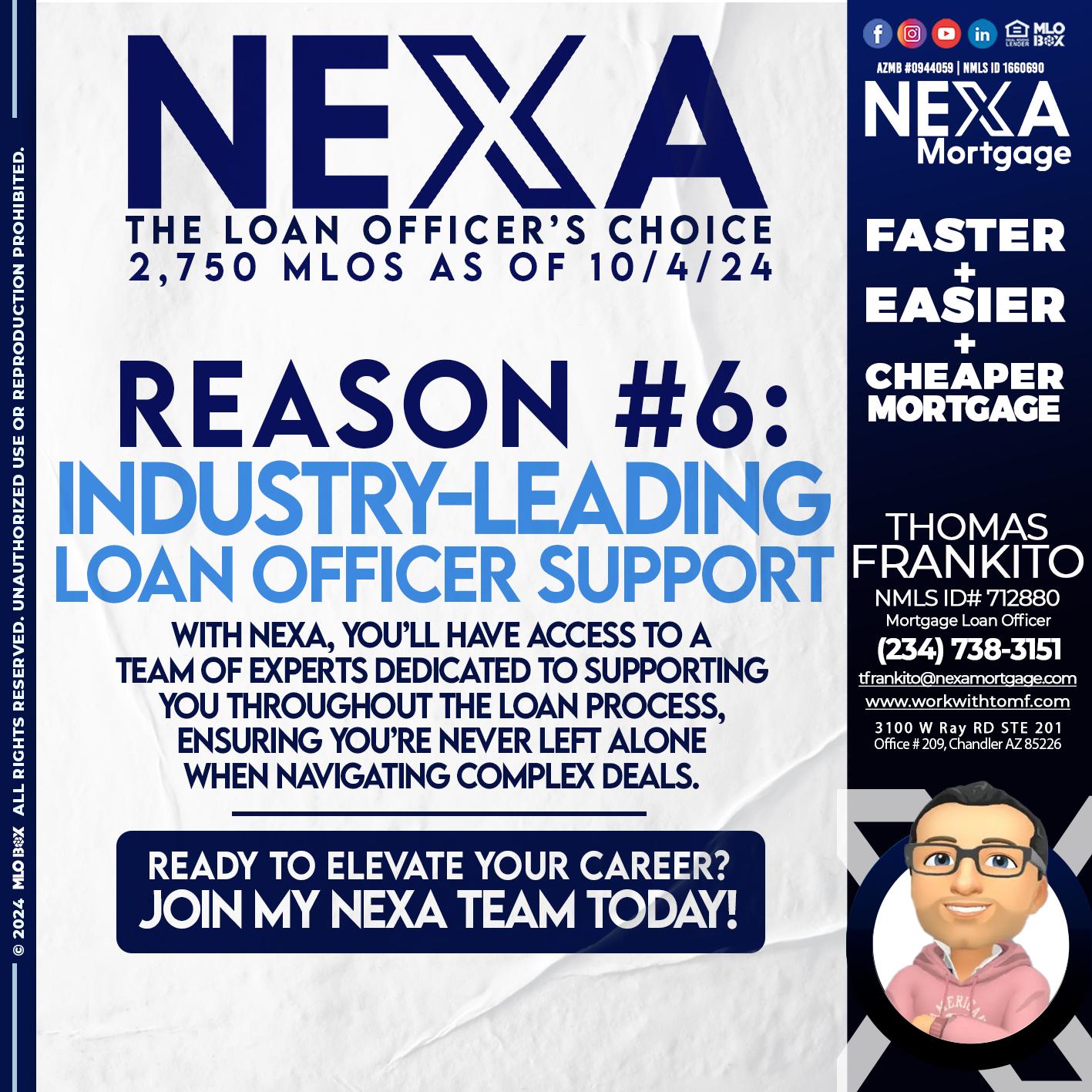 REASON 6 BROKER CHOICE - Thomas Frankito -Mortgage Loan Officer