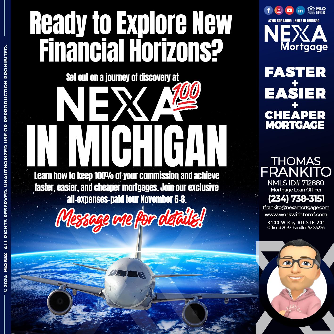MICHIGAN TRIP NEXA 100 - Thomas Frankito -Mortgage Loan Officer