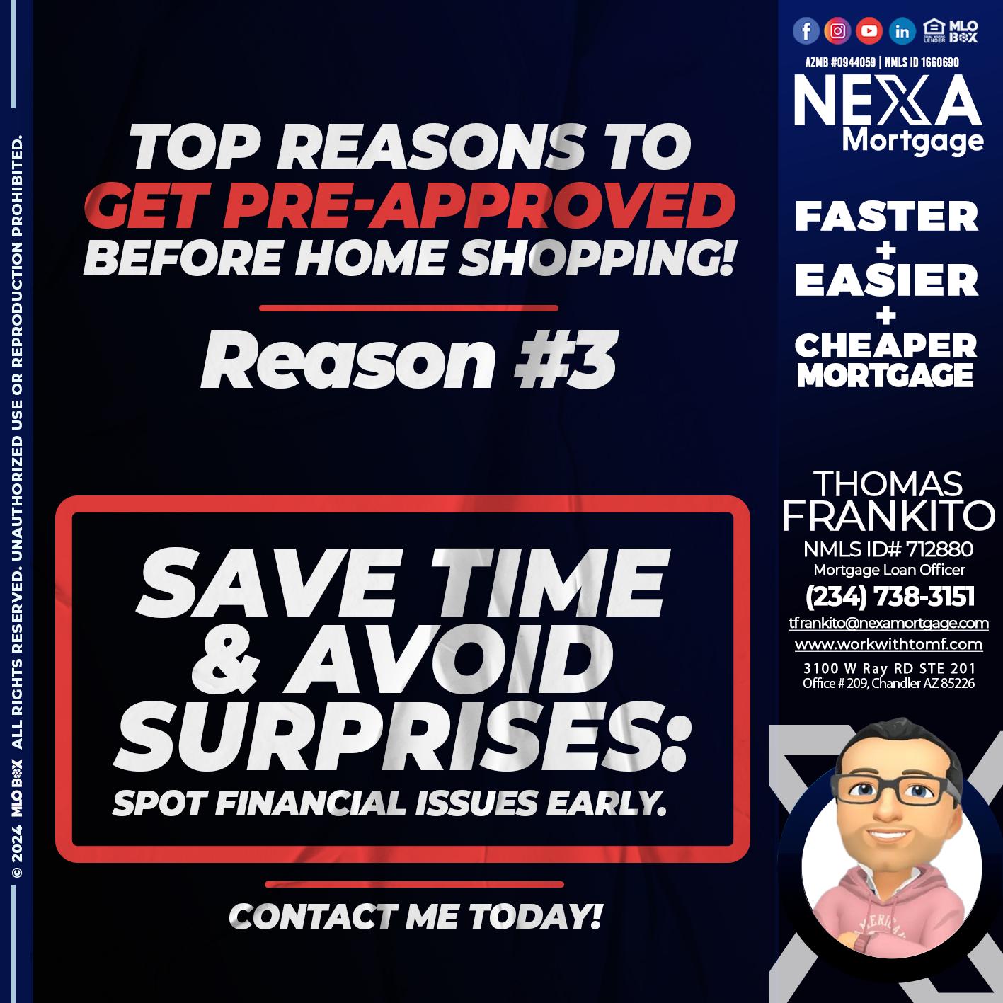 REASON 3 - Thomas Frankito -Mortgage Loan Officer