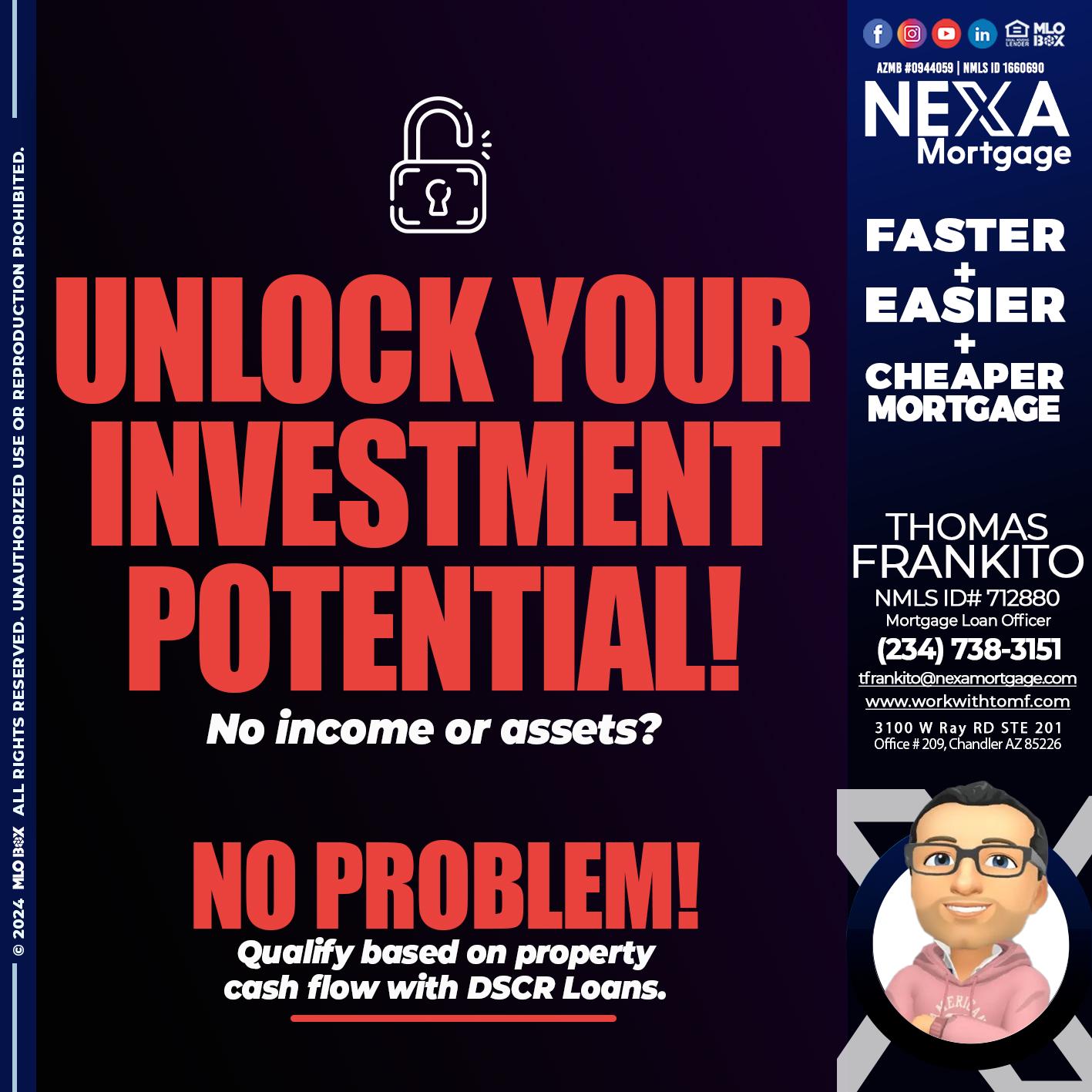 unlock your - Thomas Frankito -Mortgage Loan Officer