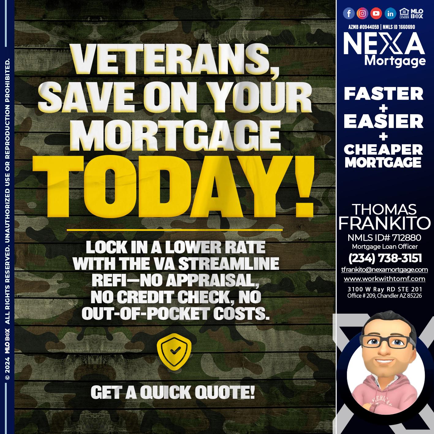 VETERANS DAY - Thomas Frankito -Mortgage Loan Officer