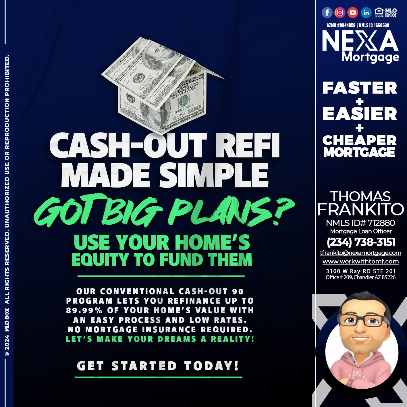 GOT BIG PLANS? - Thomas Frankito -Mortgage Loan Officer