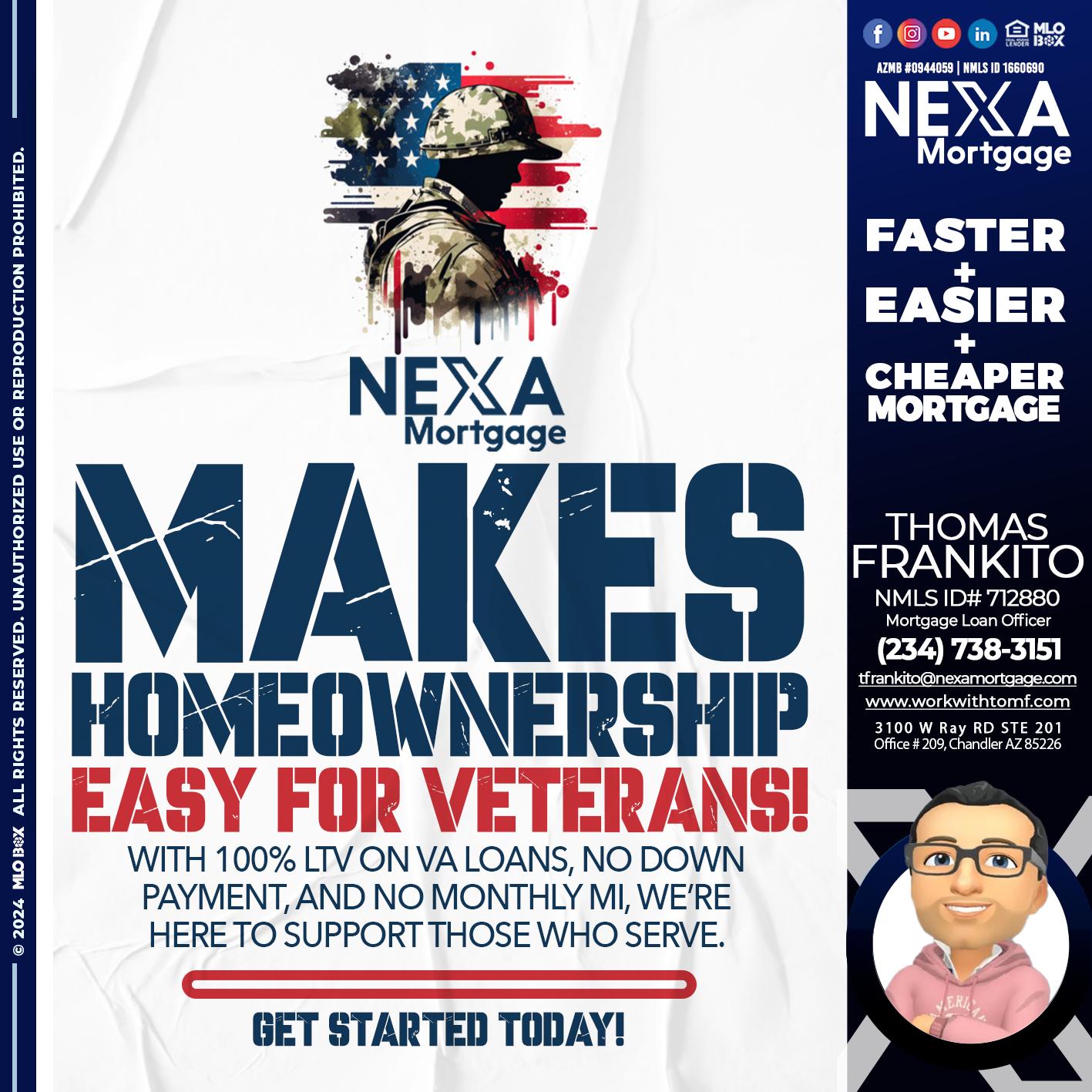 NEXA MAKES - Thomas Frankito -Mortgage Loan Officer