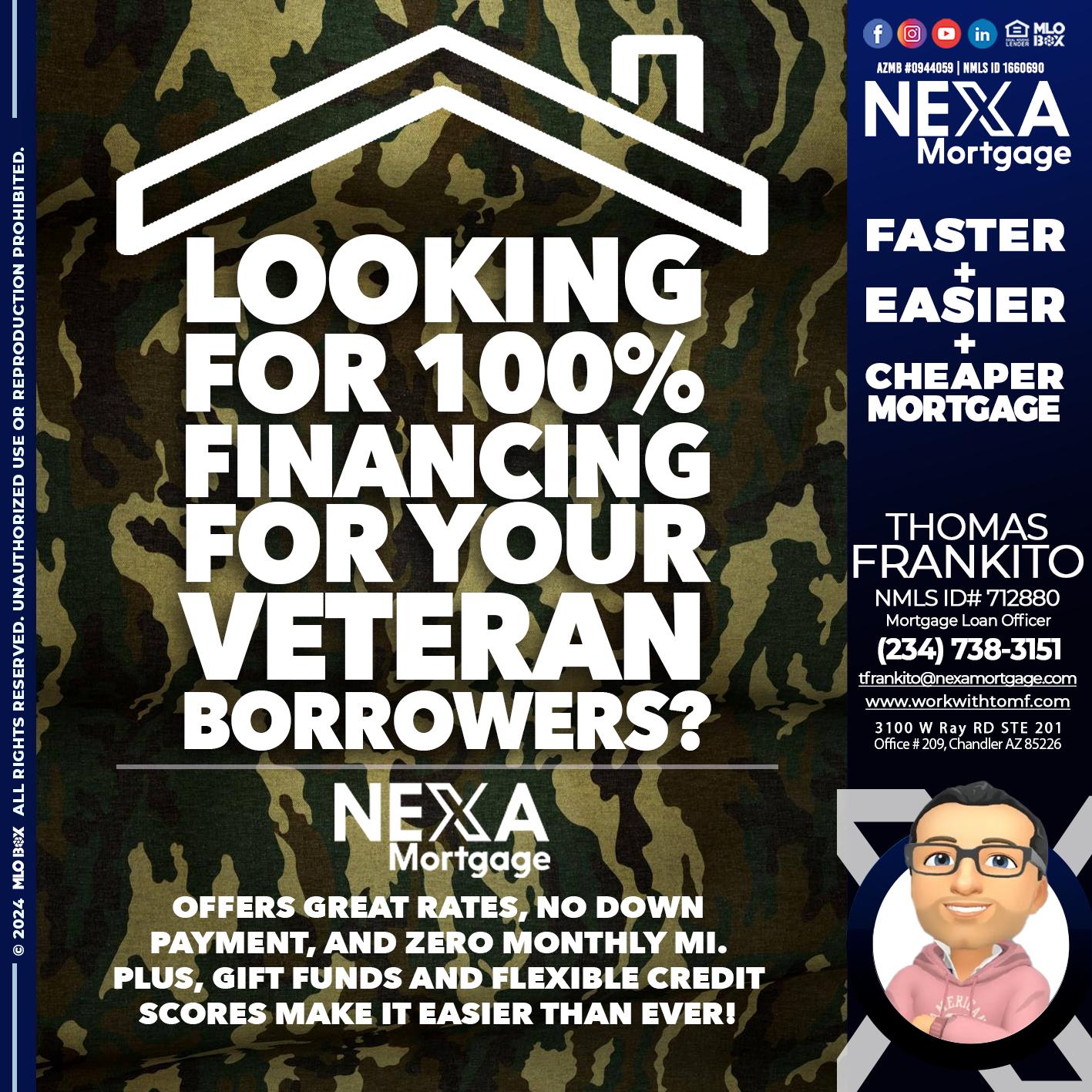 LOOKING 100% - Thomas Frankito -Mortgage Loan Officer
