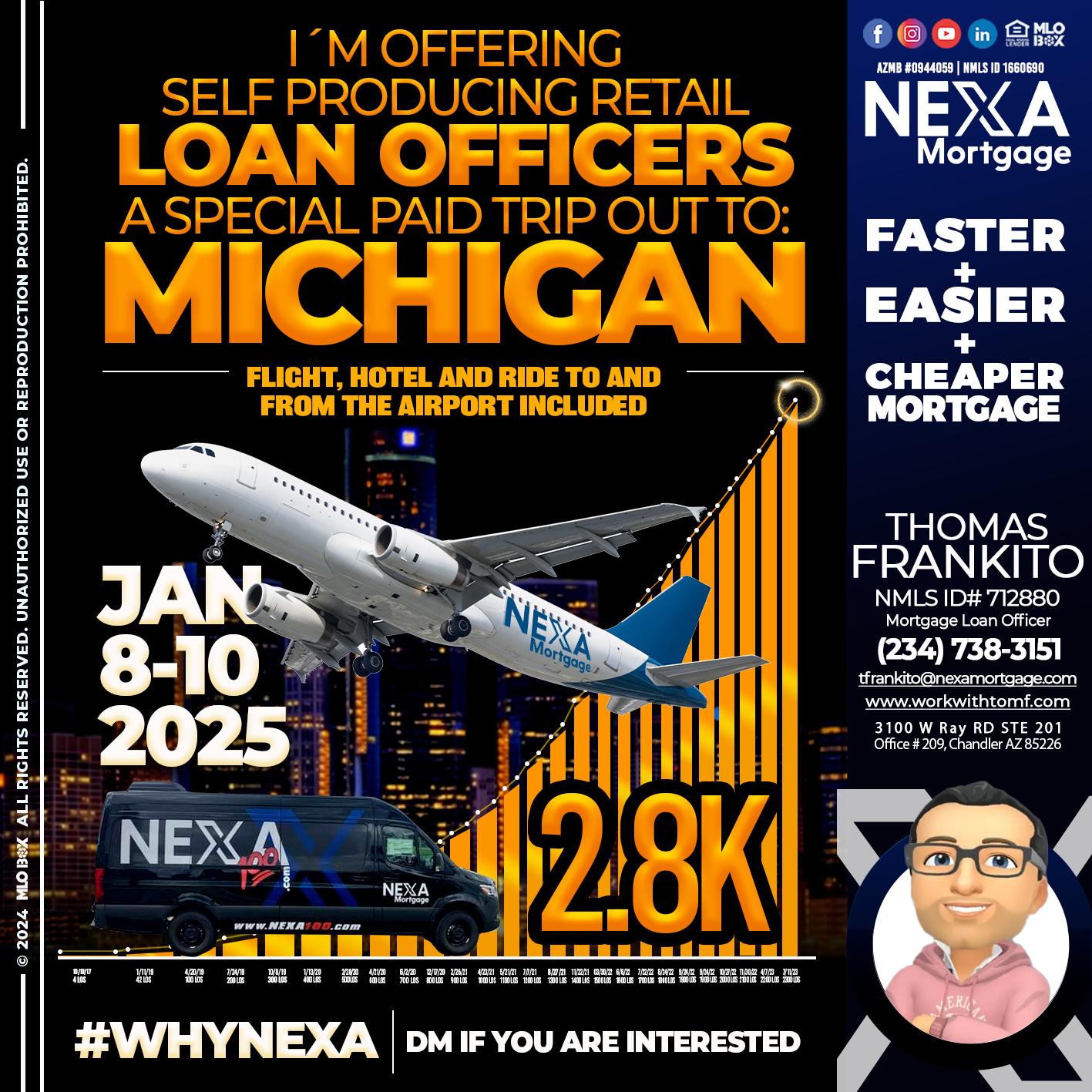MICHIGAN TRIP - Thomas Frankito -Mortgage Loan Officer