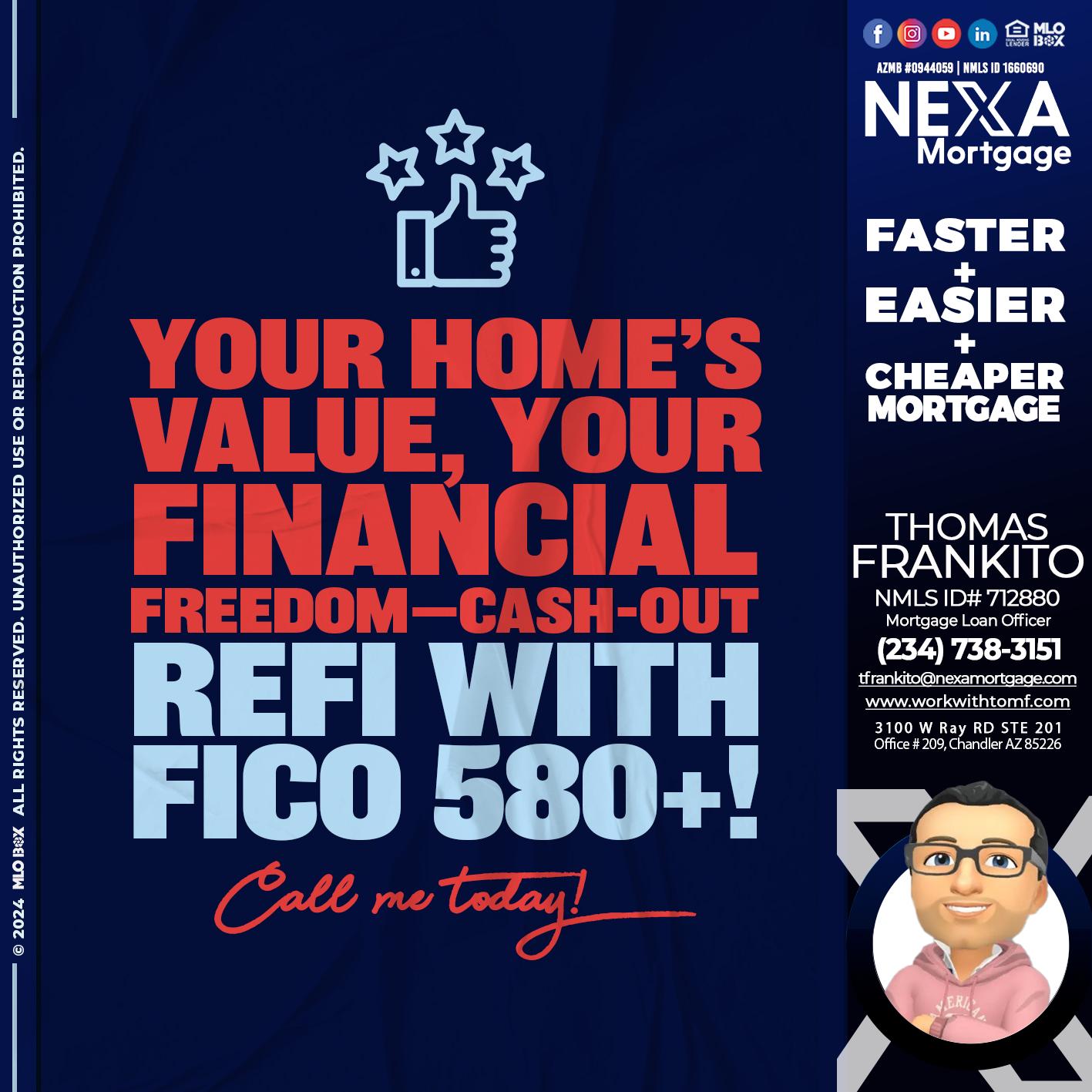 YOUR HOMES VALUE - Thomas Frankito -Mortgage Loan Officer