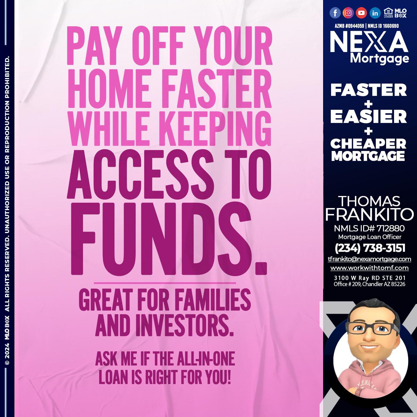 PAY OFF YOUR - Thomas Frankito -Mortgage Loan Officer