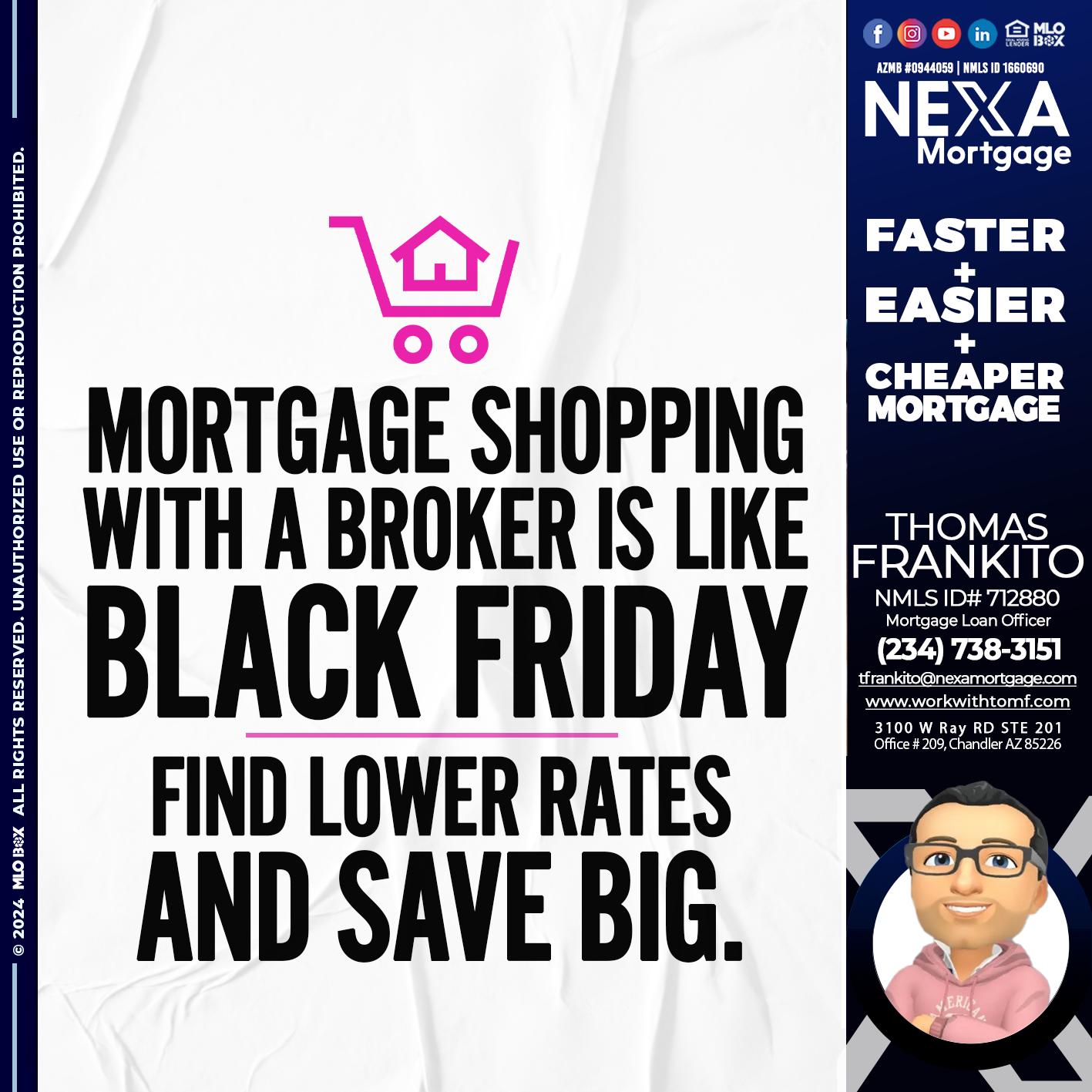 MORTGAGE SHOPPING - Thomas Frankito -Mortgage Loan Officer