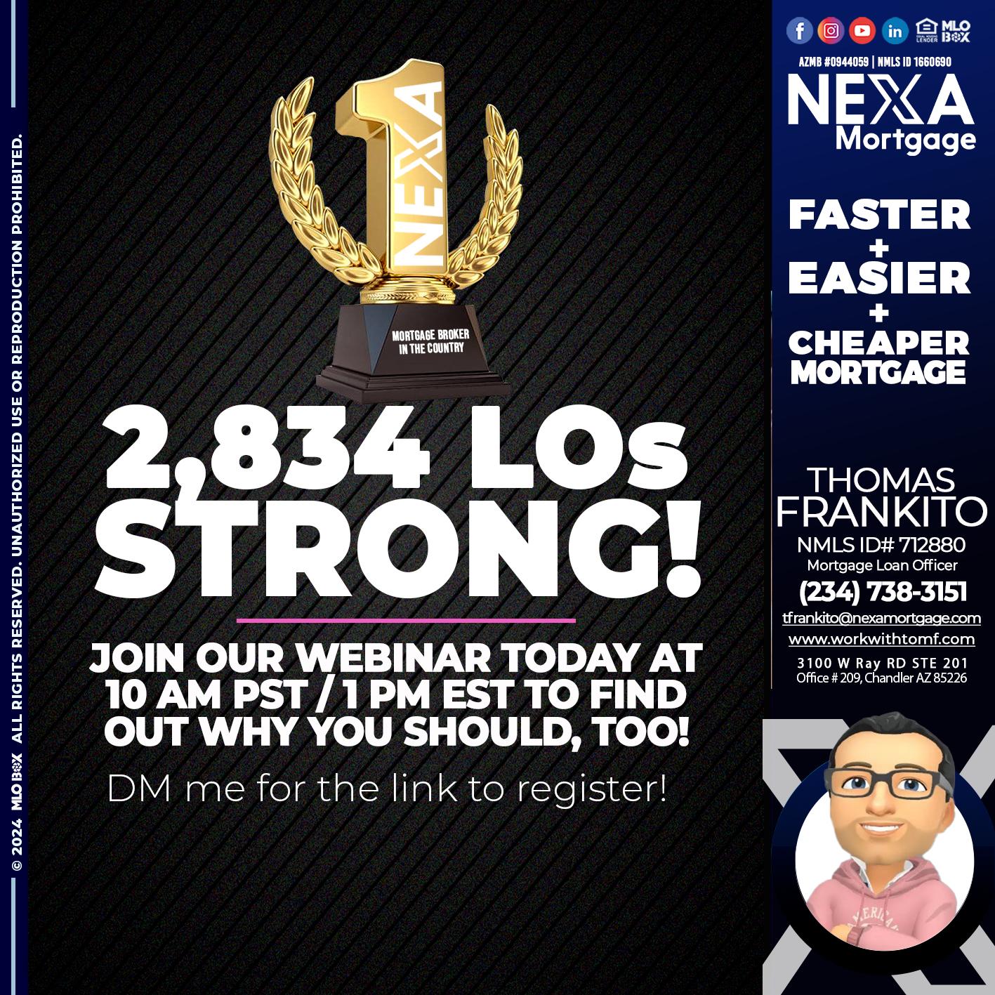 2834 LOs WHY NEXA - Thomas Frankito -Mortgage Loan Officer