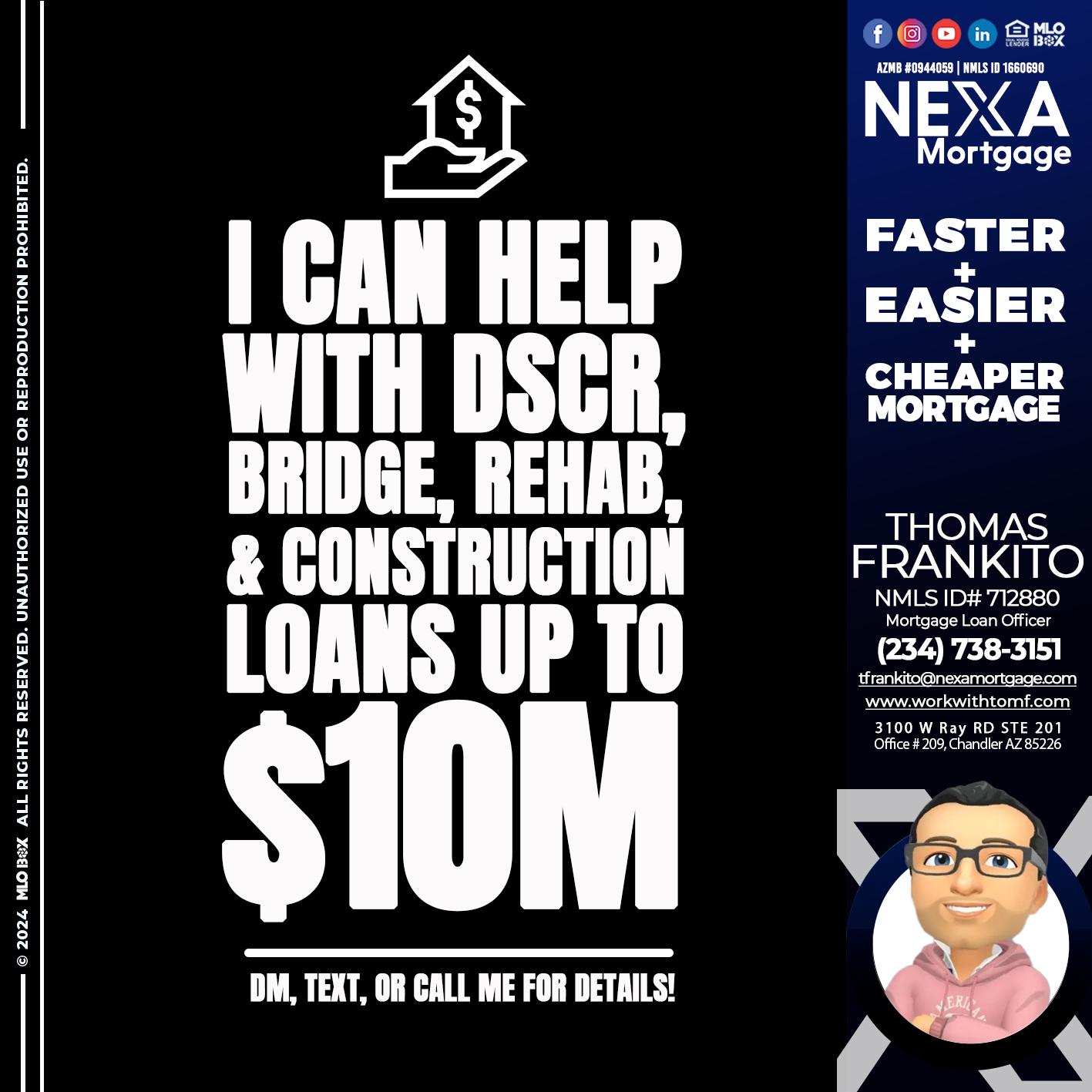 I CAN HELP - Thomas Frankito -Mortgage Loan Officer
