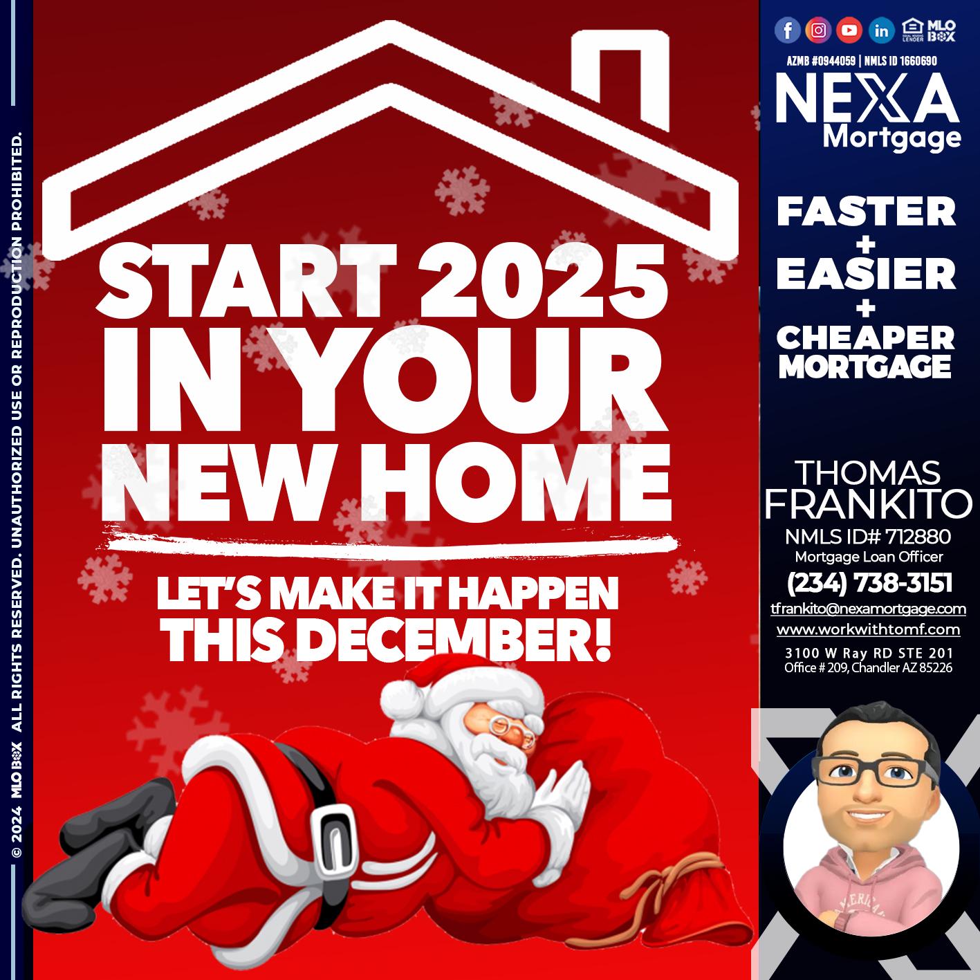 start 2025 - Thomas Frankito -Mortgage Loan Officer