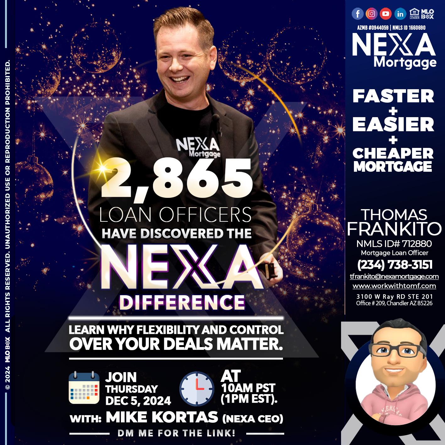 2,865 LOAN OFFICERS - Thomas Frankito -Mortgage Loan Officer