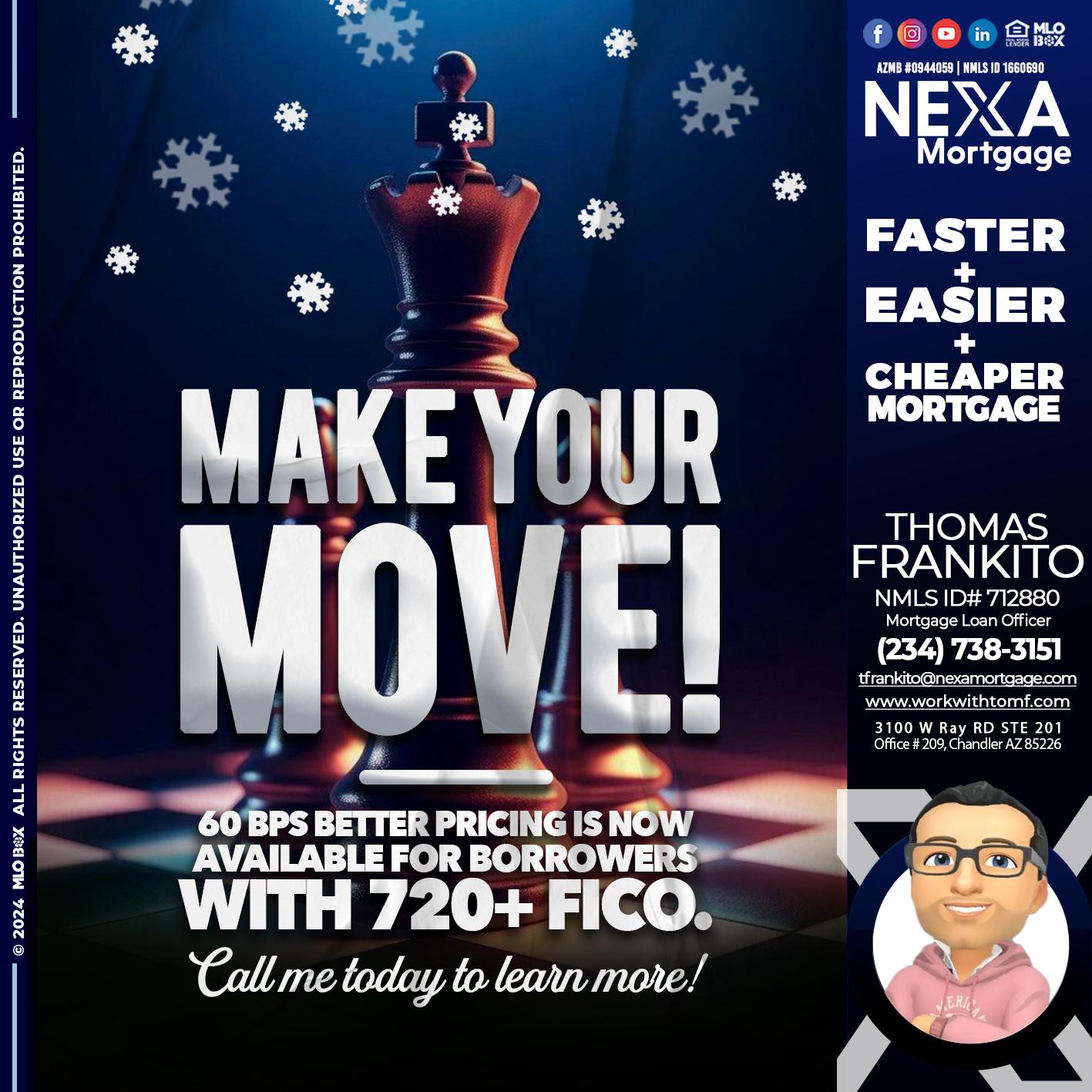 MAKE YOUR MOVE - Thomas Frankito -Mortgage Loan Officer