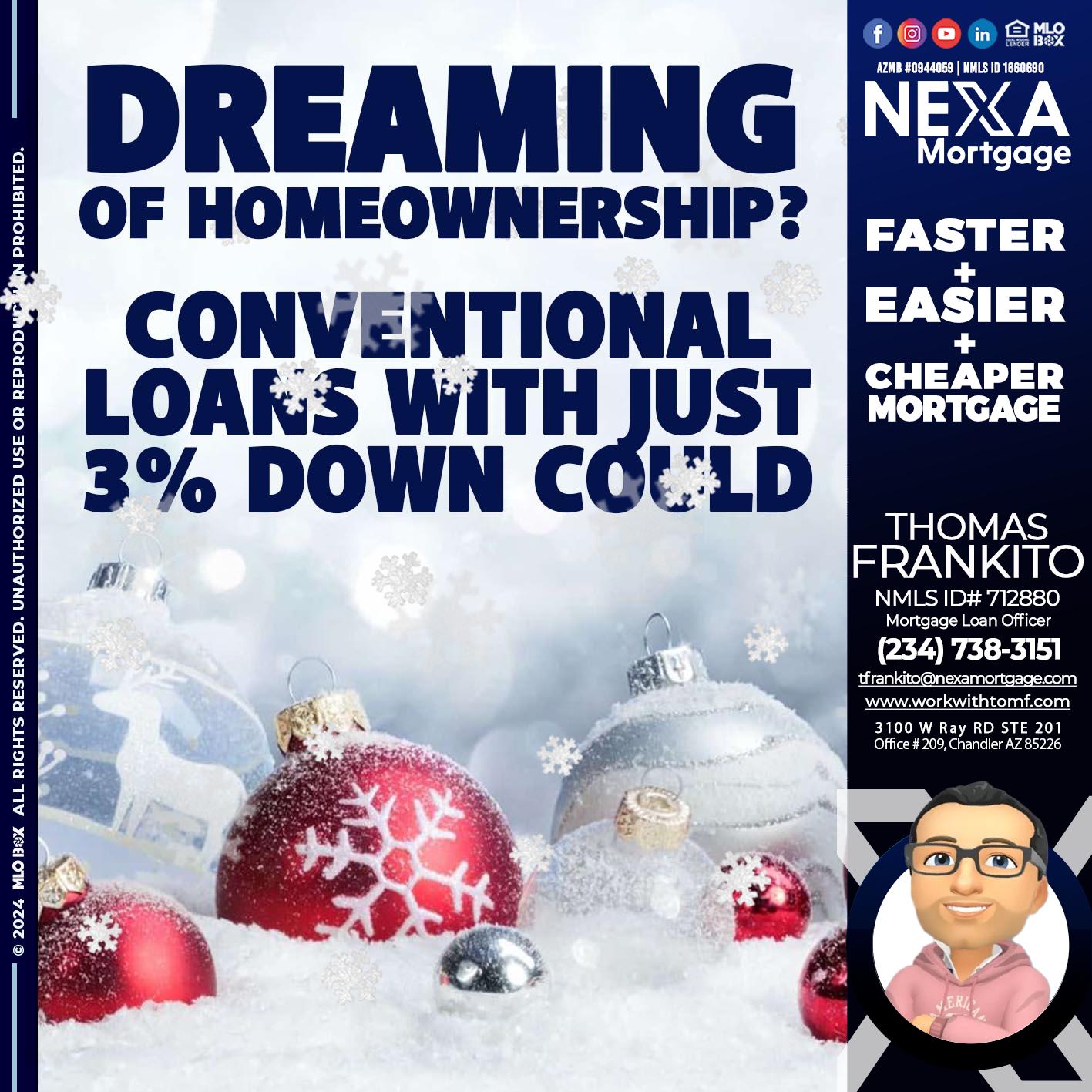dreaming - Thomas Frankito -Mortgage Loan Officer