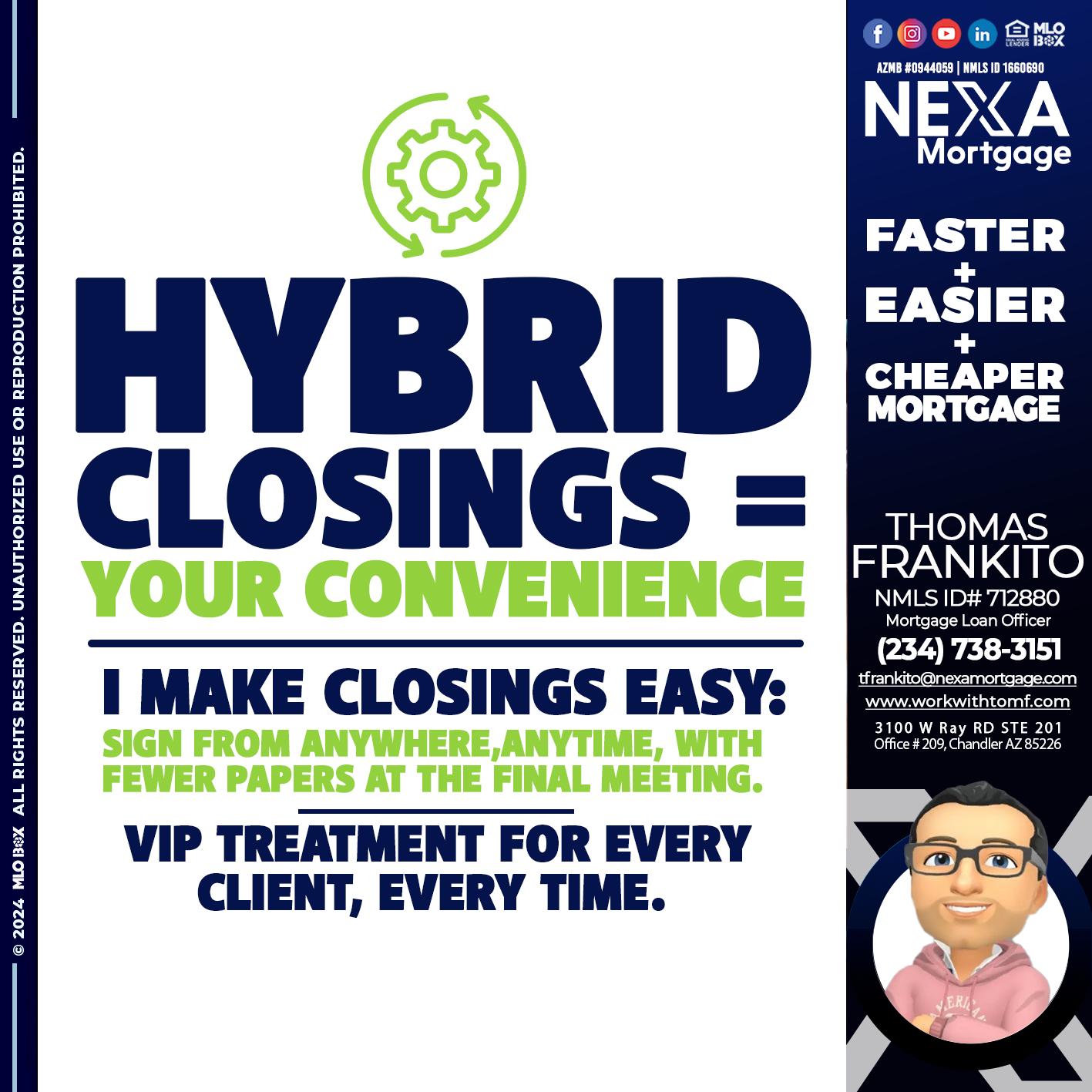 HYBRID CLOSINGS - Thomas Frankito -Mortgage Loan Officer