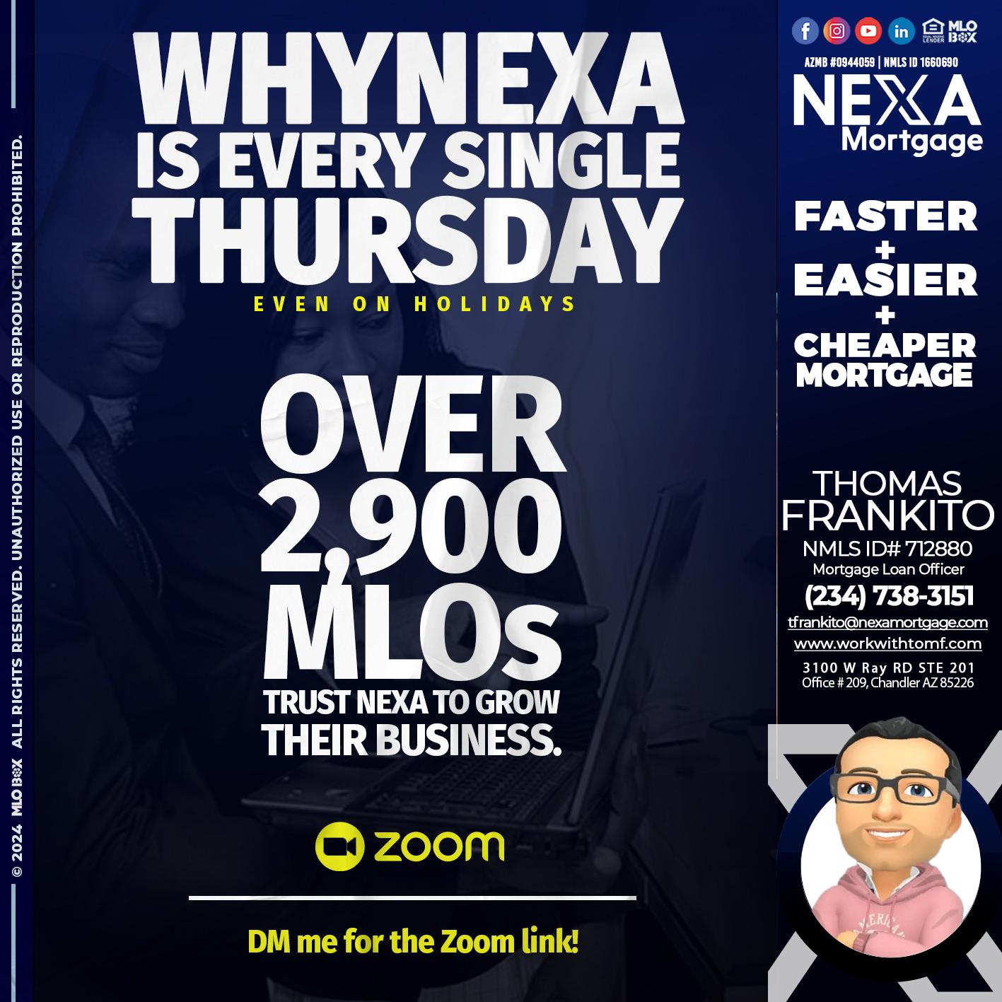 why nexa - Thomas Frankito -Mortgage Loan Officer
