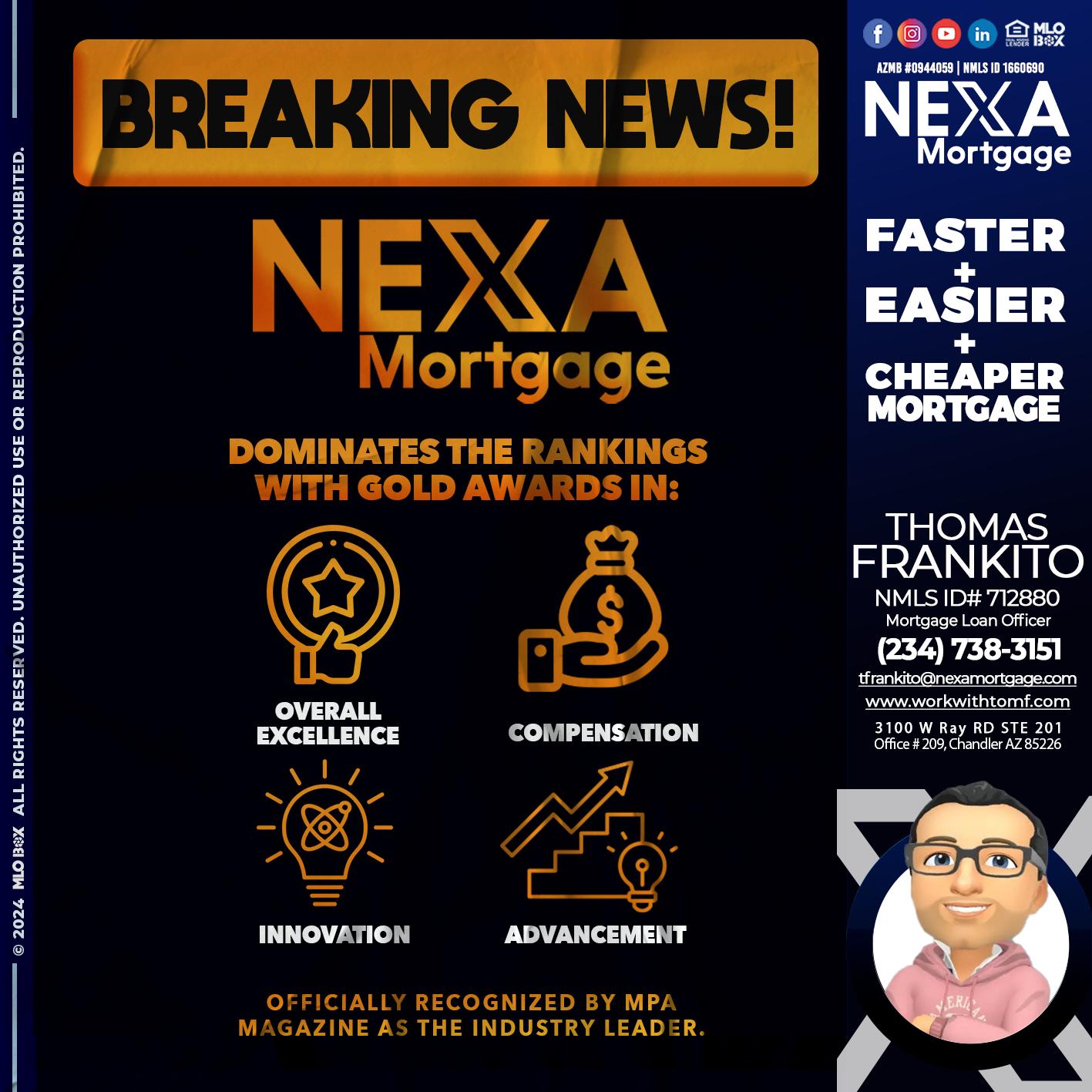 BREAKING NEWS - Thomas Frankito -Mortgage Loan Officer