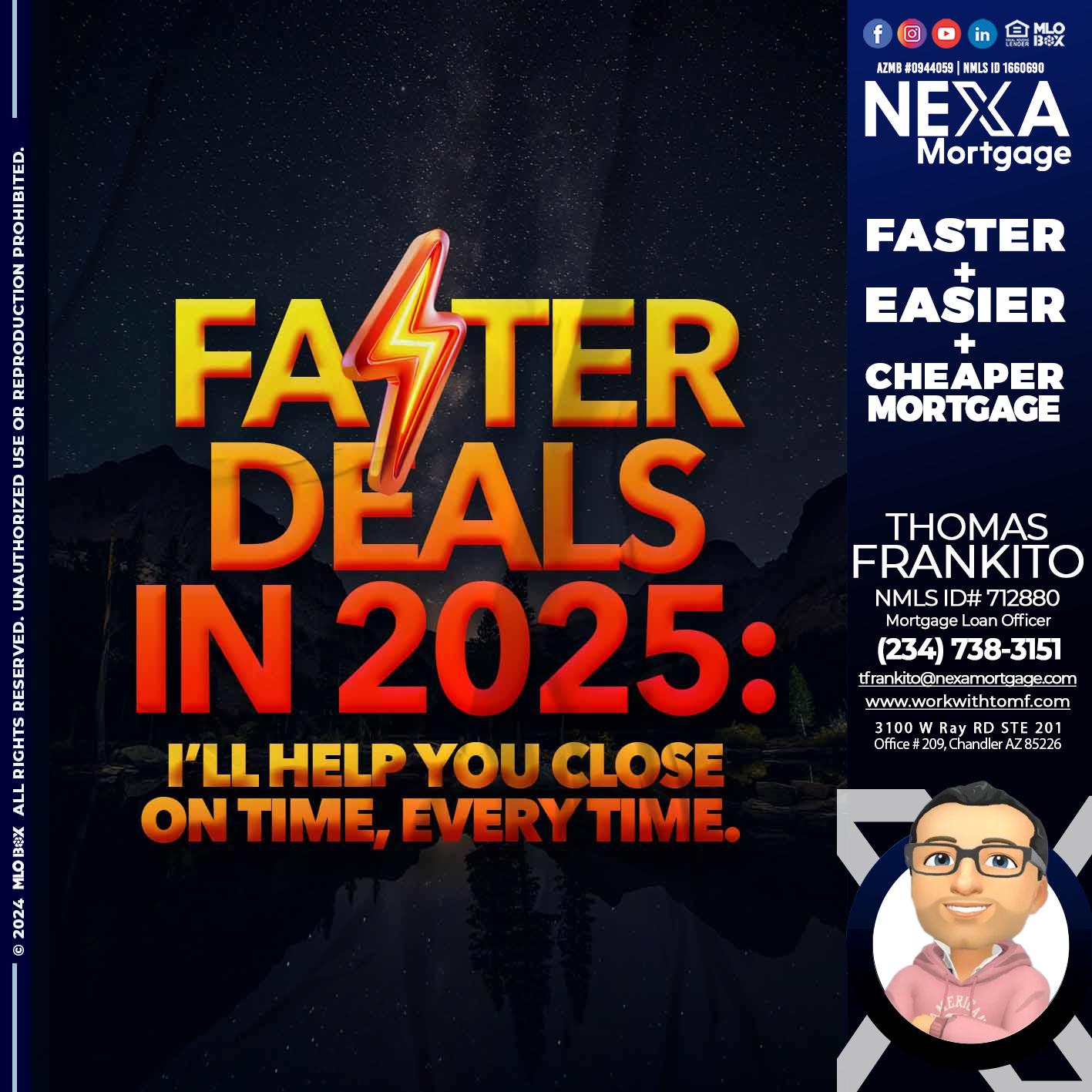 FASTER DEALS - Thomas Frankito -Mortgage Loan Officer