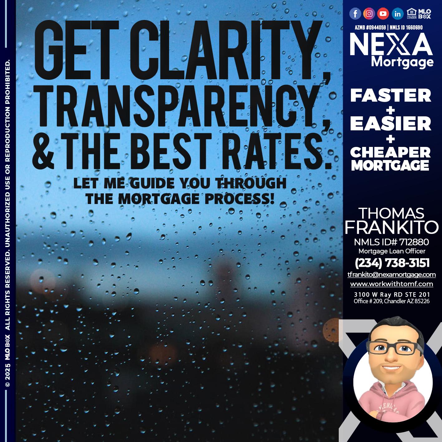 GET CLARITY - Thomas Frankito -Mortgage Loan Officer