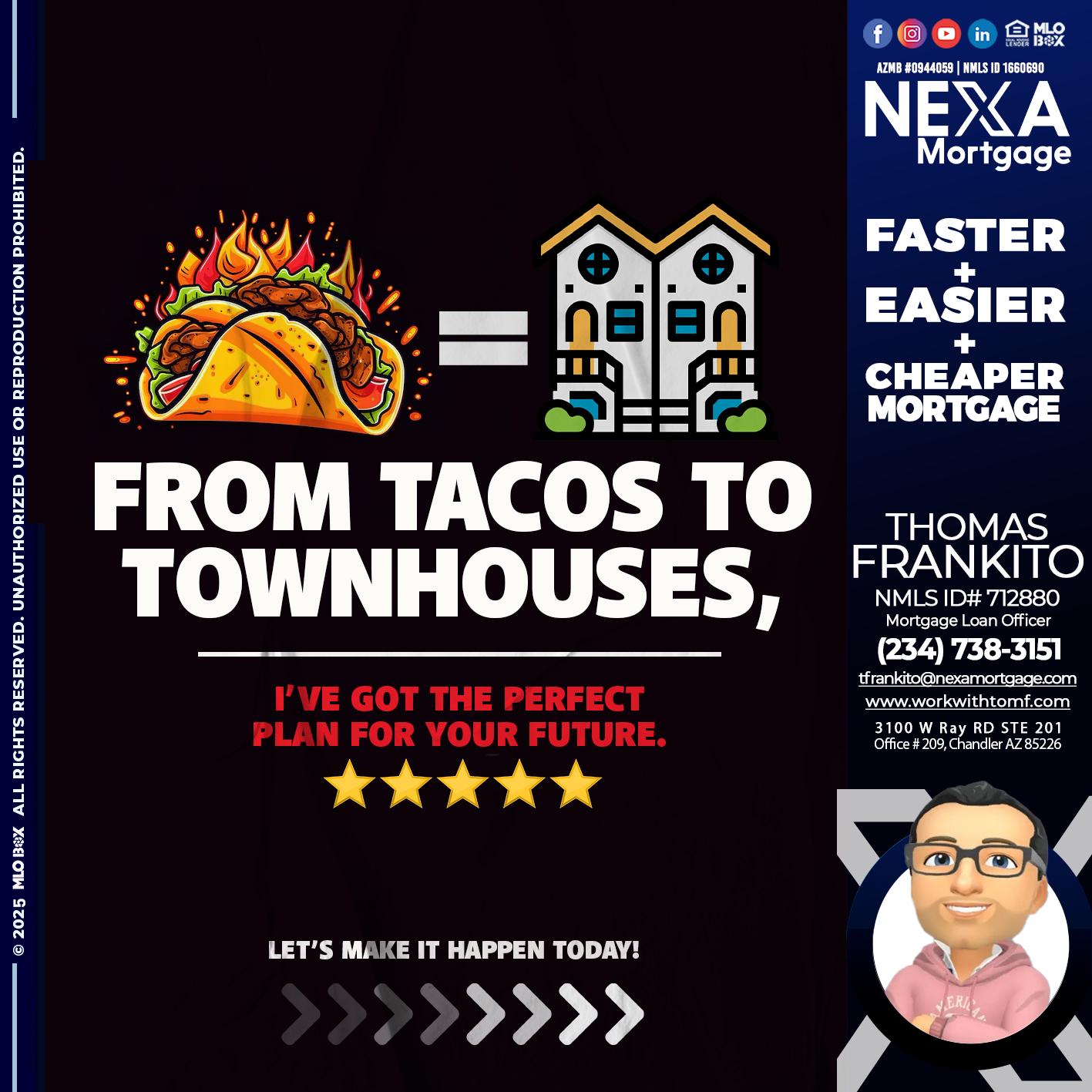 from tacos to - Thomas Frankito -Mortgage Loan Officer
