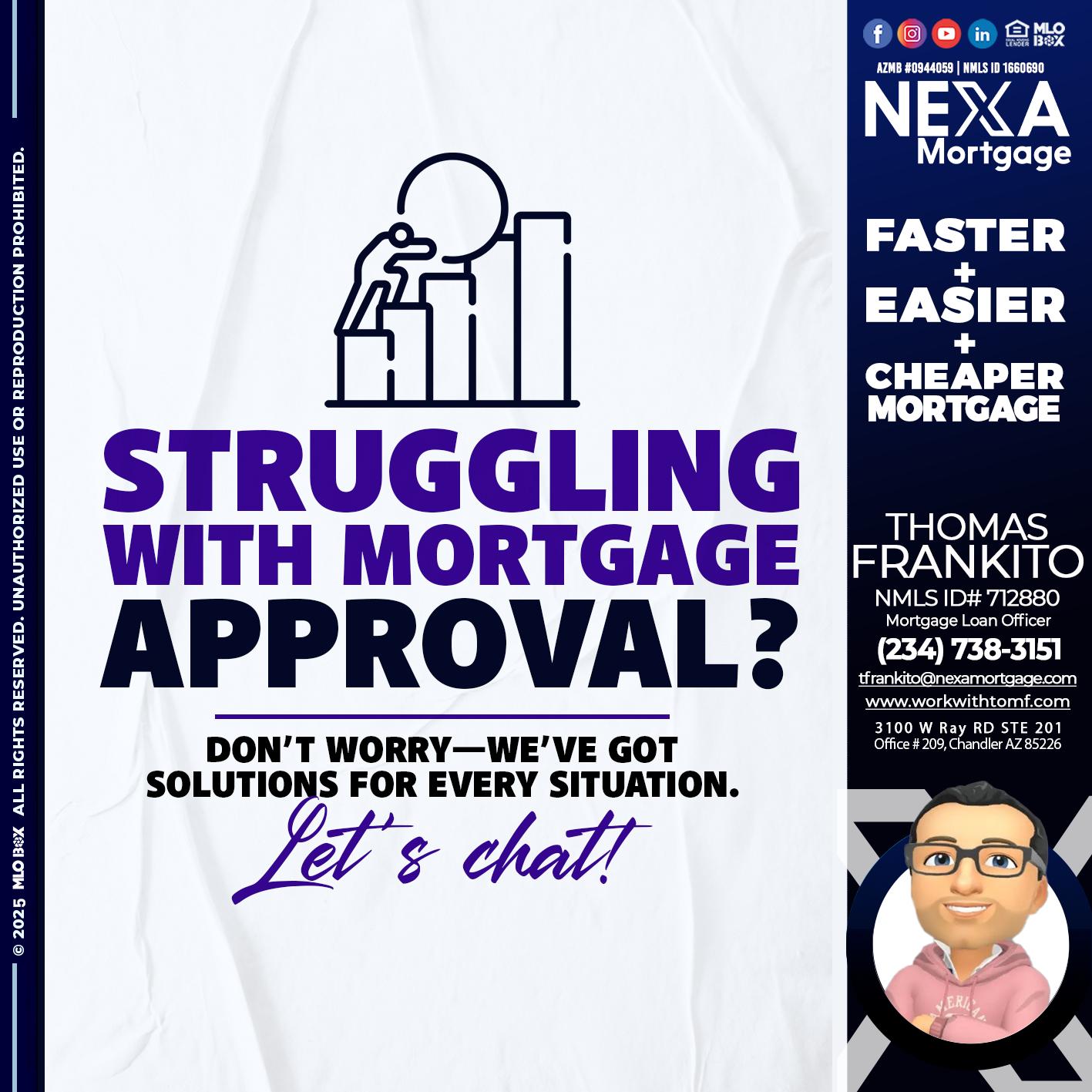 STRUGLING - Thomas Frankito -Mortgage Loan Officer