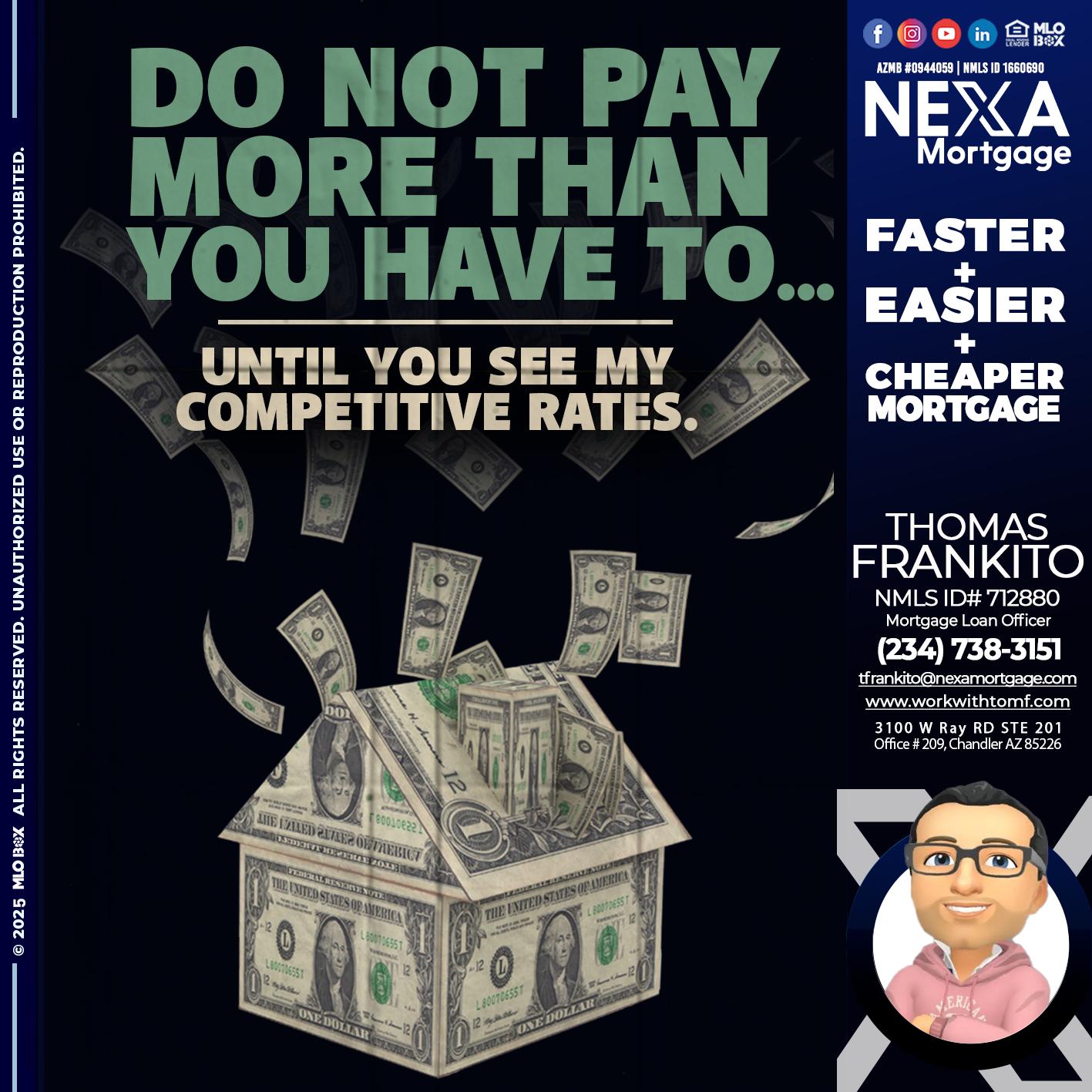 DO NOT PAY - Thomas Frankito -Mortgage Loan Officer