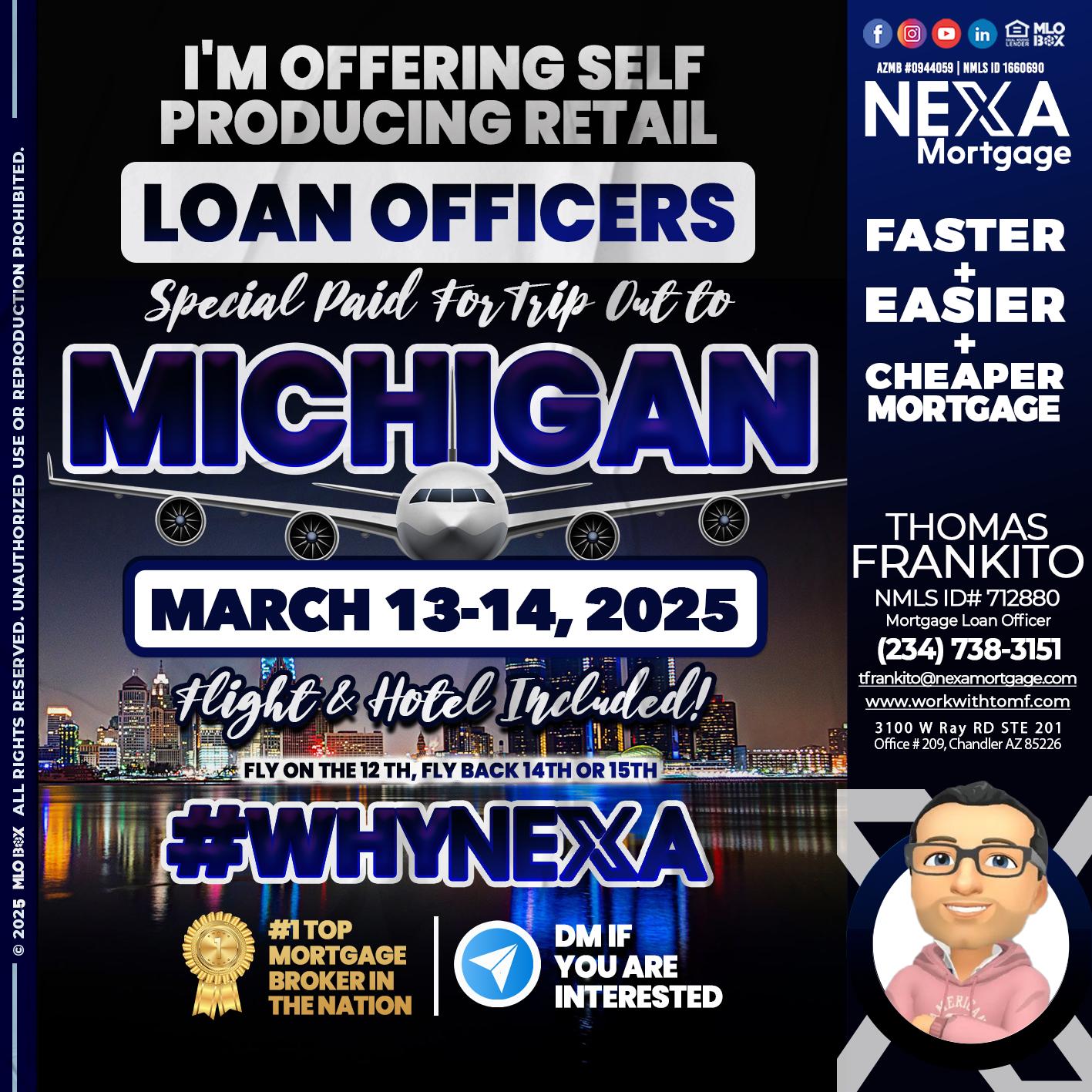 MICHIGAN TRIP - Thomas Frankito -Mortgage Loan Officer