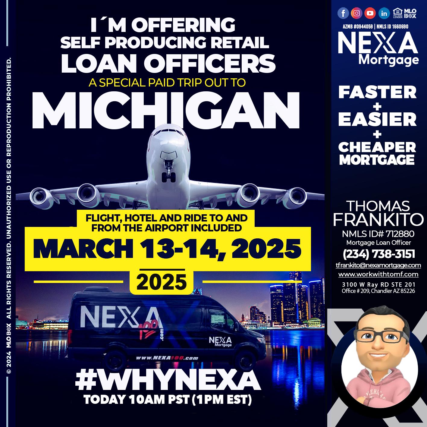 MICHIGAN TRIP - Thomas Frankito -Mortgage Loan Officer
