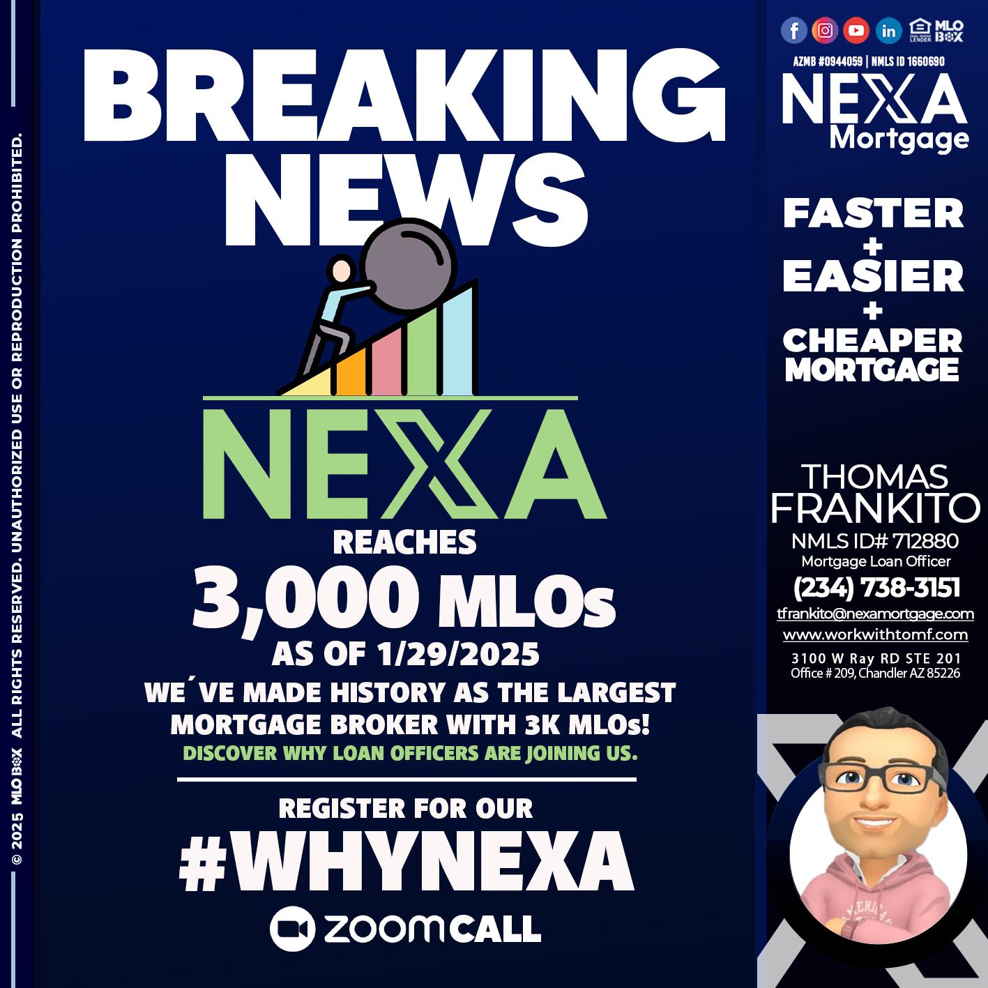 BREAKING NEWS - Thomas Frankito -Mortgage Loan Officer