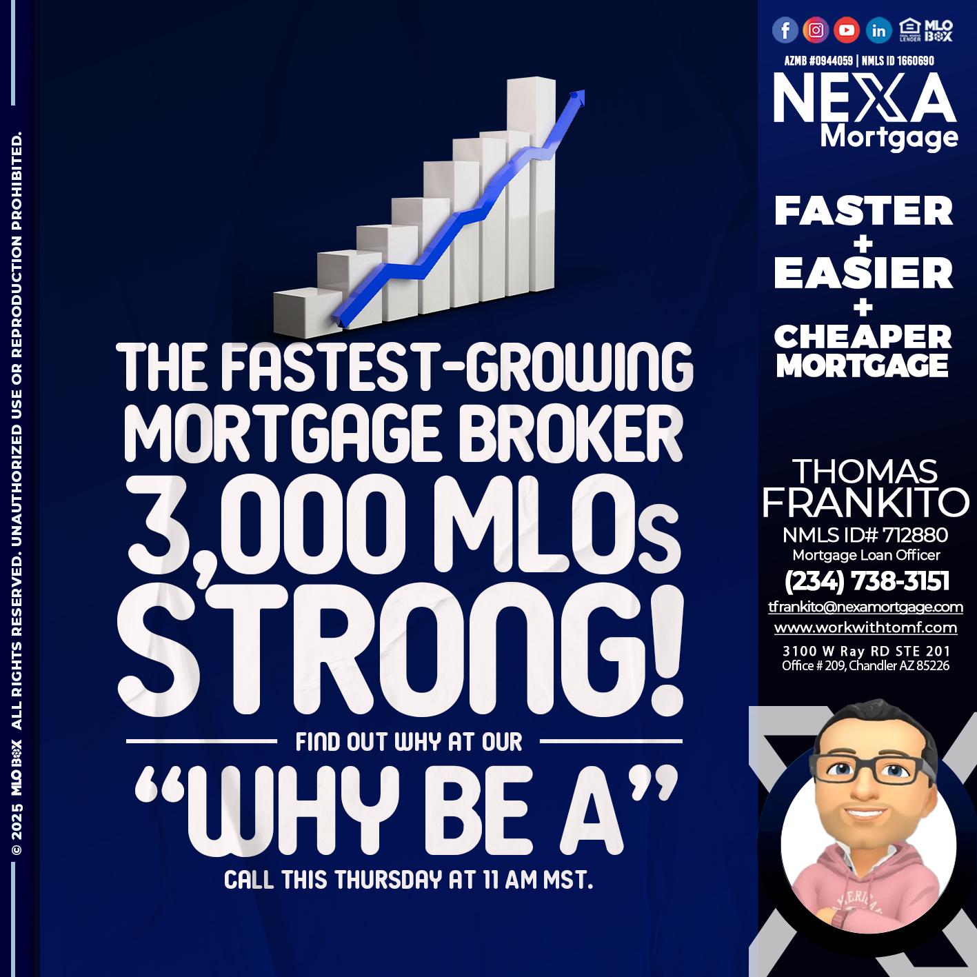 3K MLOs STRONG - Thomas Frankito -Mortgage Loan Officer