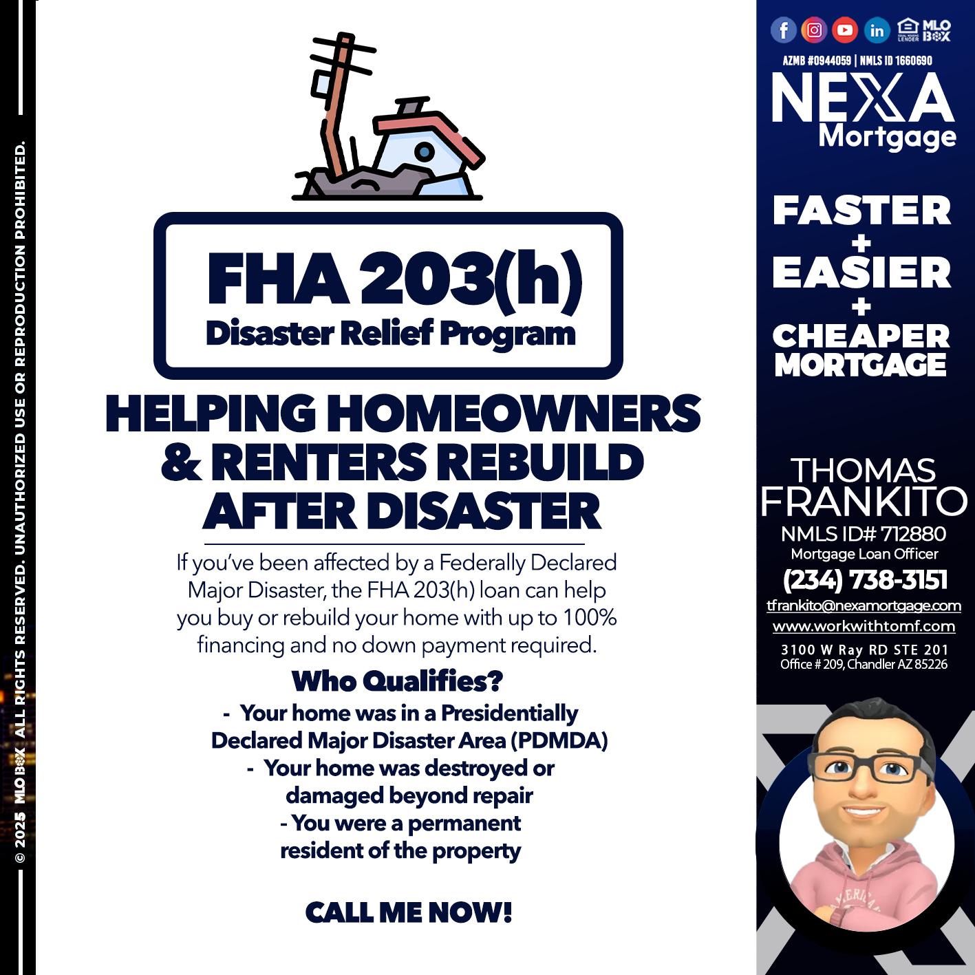 FHA - Thomas Frankito -Mortgage Loan Officer