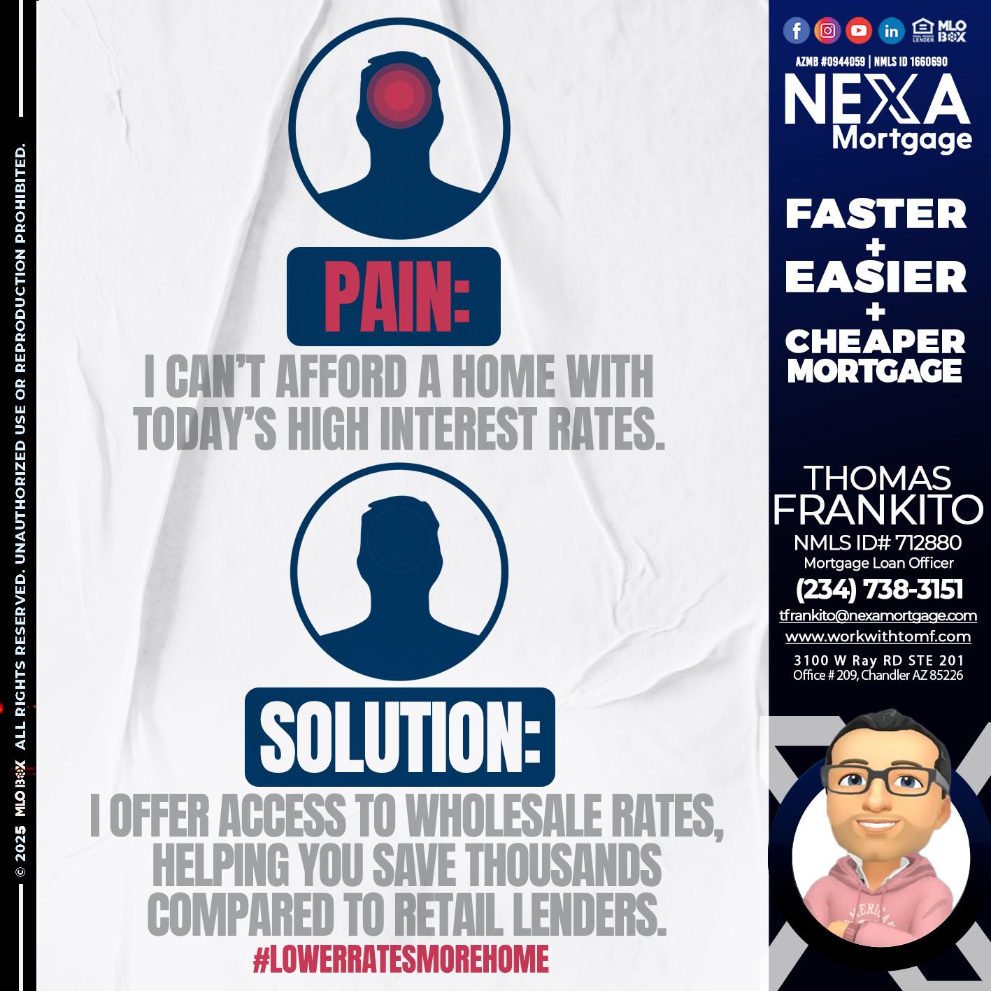 PAIN-SOLUTION - Thomas Frankito -Mortgage Loan Officer