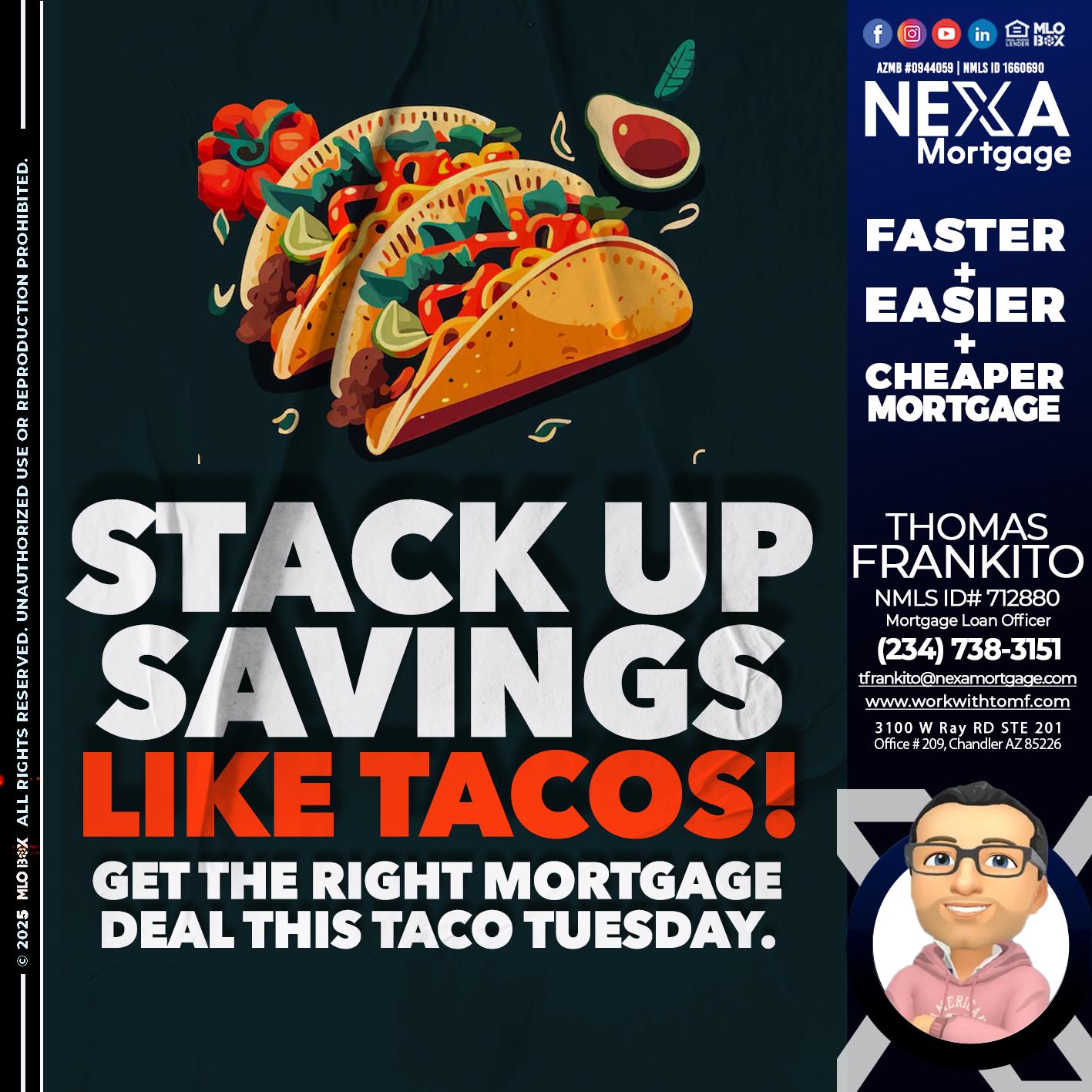 TACO TUESDAY - Thomas Frankito -Mortgage Loan Officer