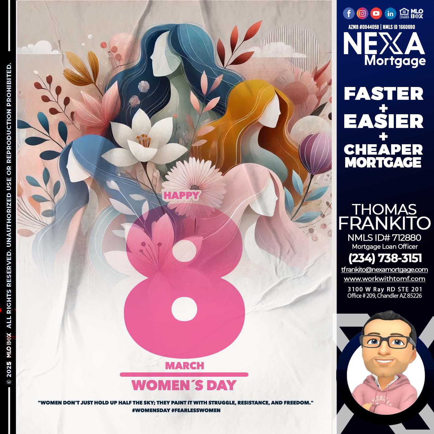 WOMEN´S DAY - Thomas Frankito -Mortgage Loan Officer