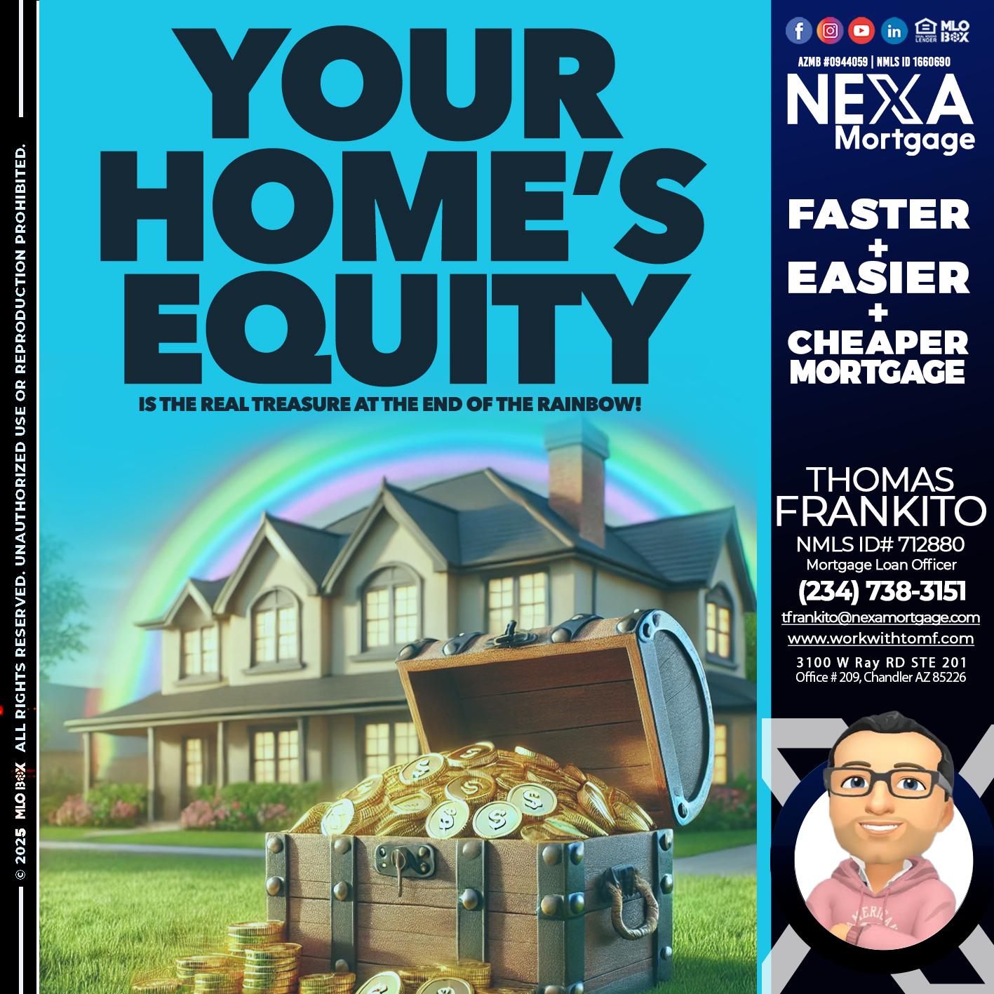 YOUR HOME´S EQUITY - Thomas Frankito -Mortgage Loan Officer