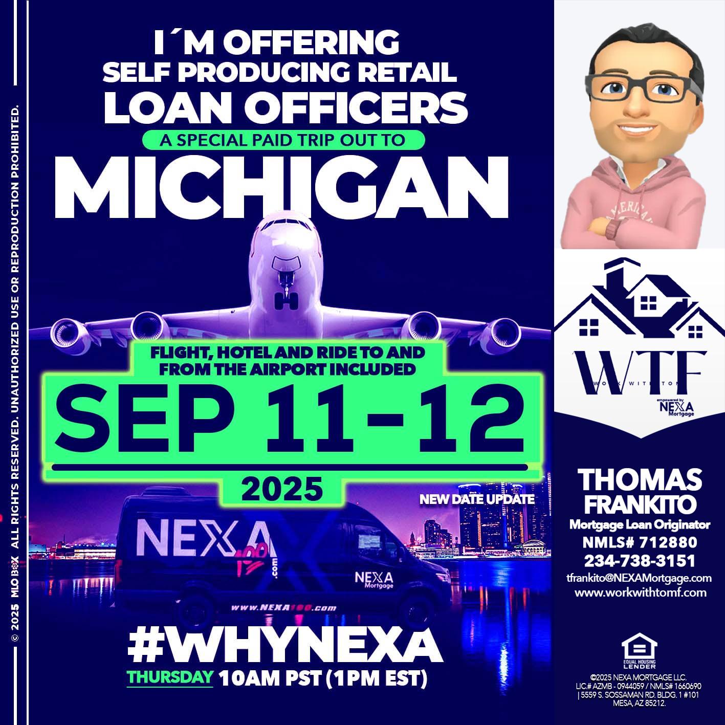 MICHIGAN TRIP - Thomas Frankito -Mortgage Loan Officer