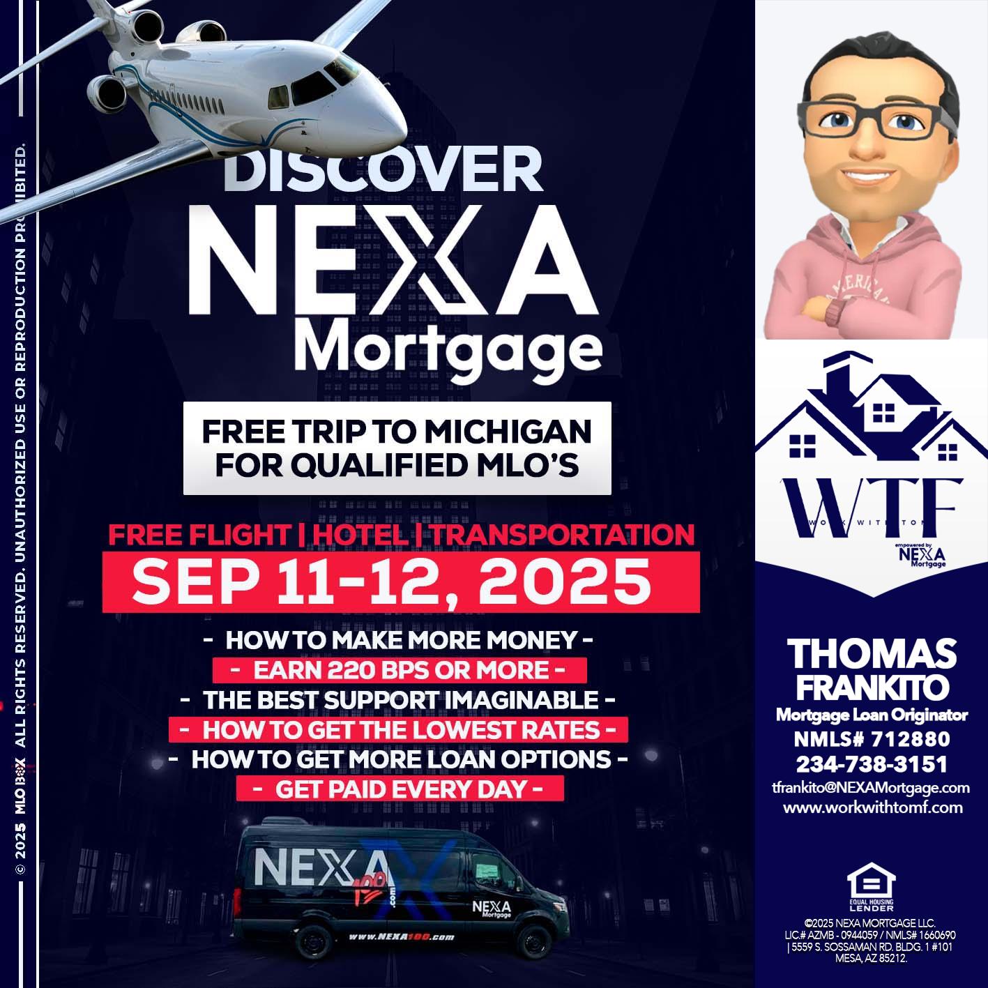 DISCOVER NEXA MORTGAGE - Thomas Frankito -Mortgage Loan Officer