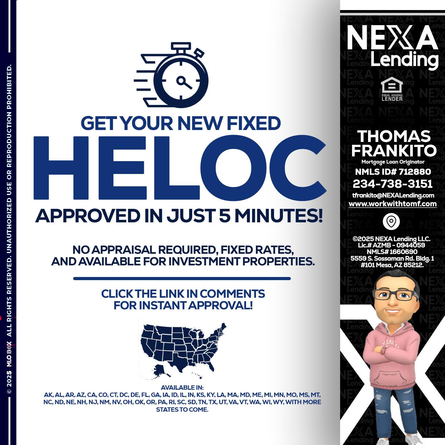 HELOC - Thomas Frankito -Mortgage Loan Officer