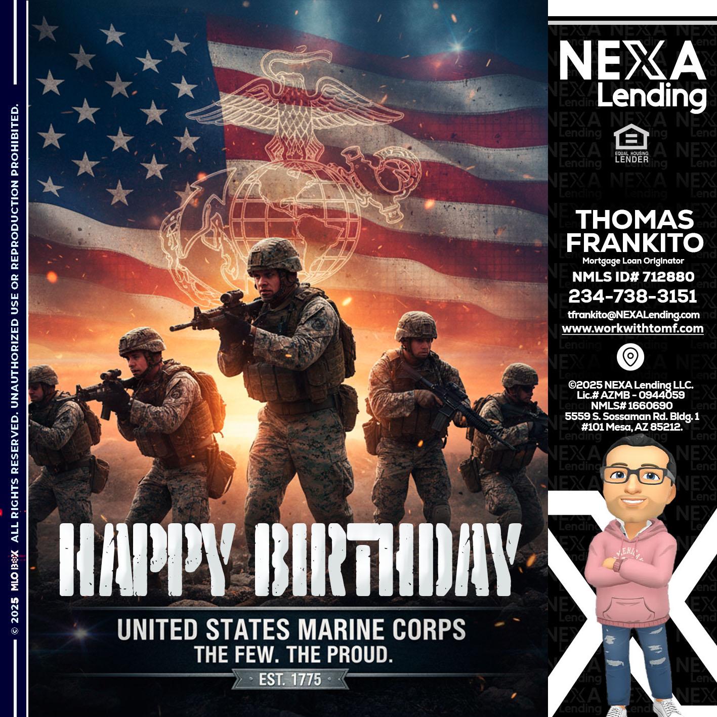 happy birthday - Thomas Frankito -Mortgage Loan Officer