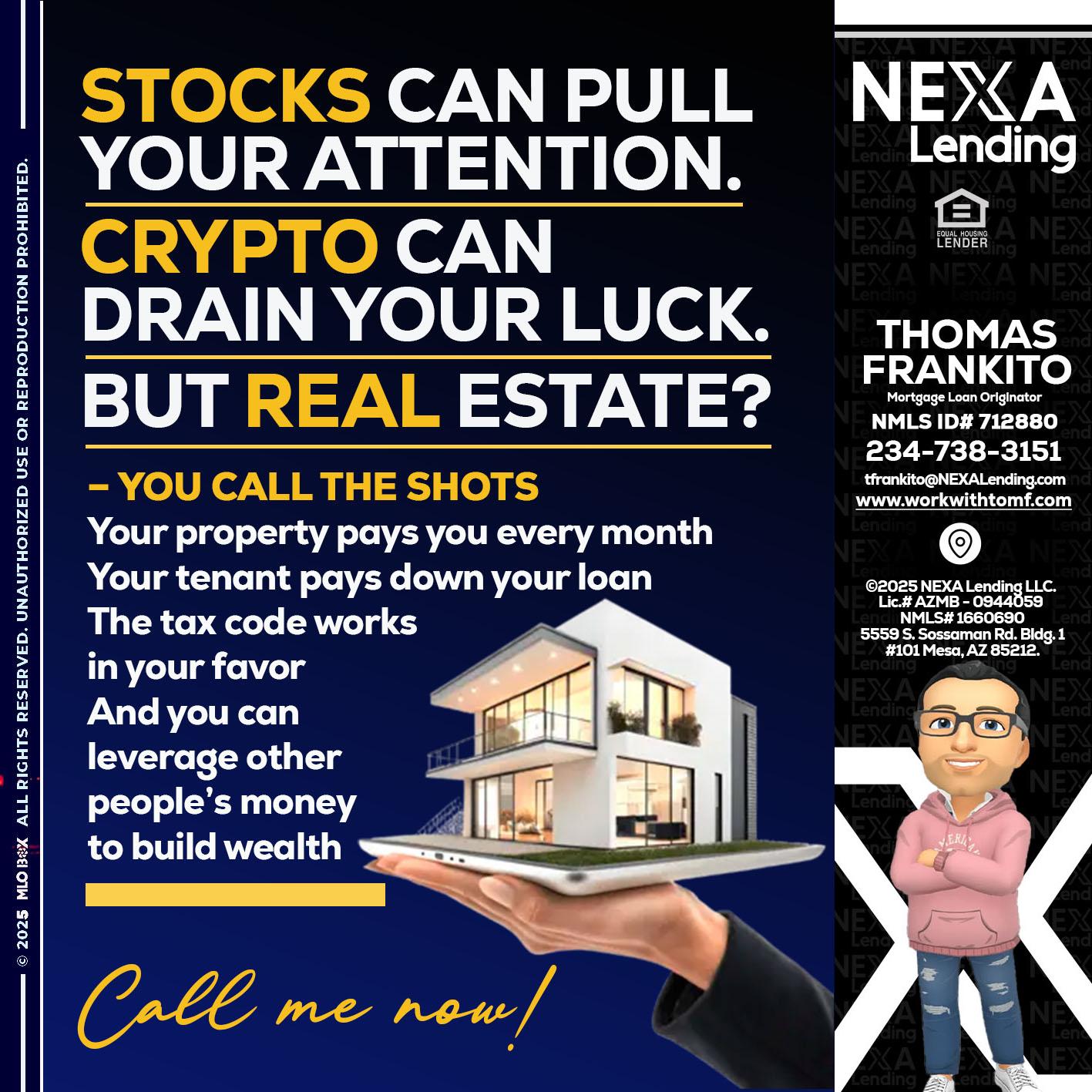 STOCK YOUR - Thomas Frankito -Mortgage Loan Officer