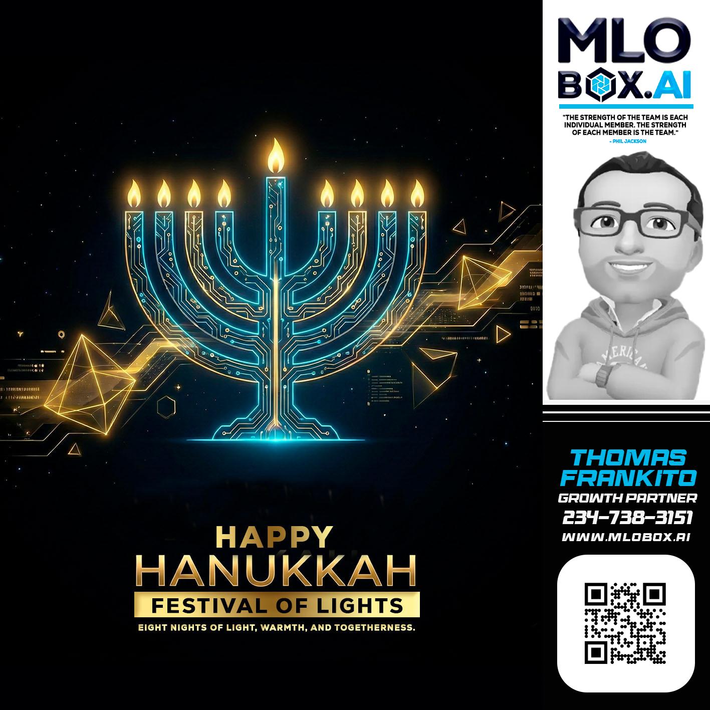 happy Hanukkah - Thomas Frankito -Mortgage Loan Officer